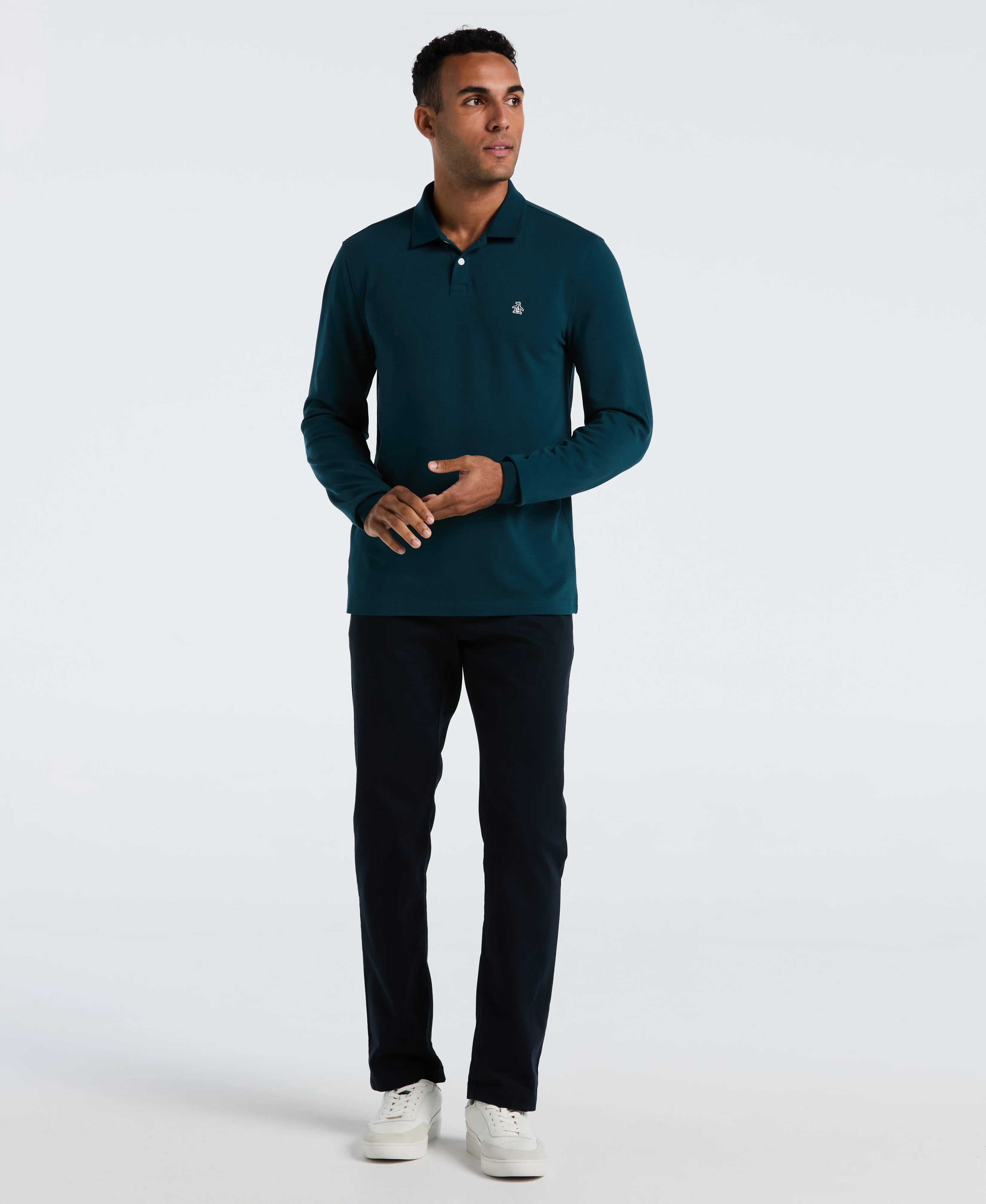 Long Sleeve Pique Polo - Image 11