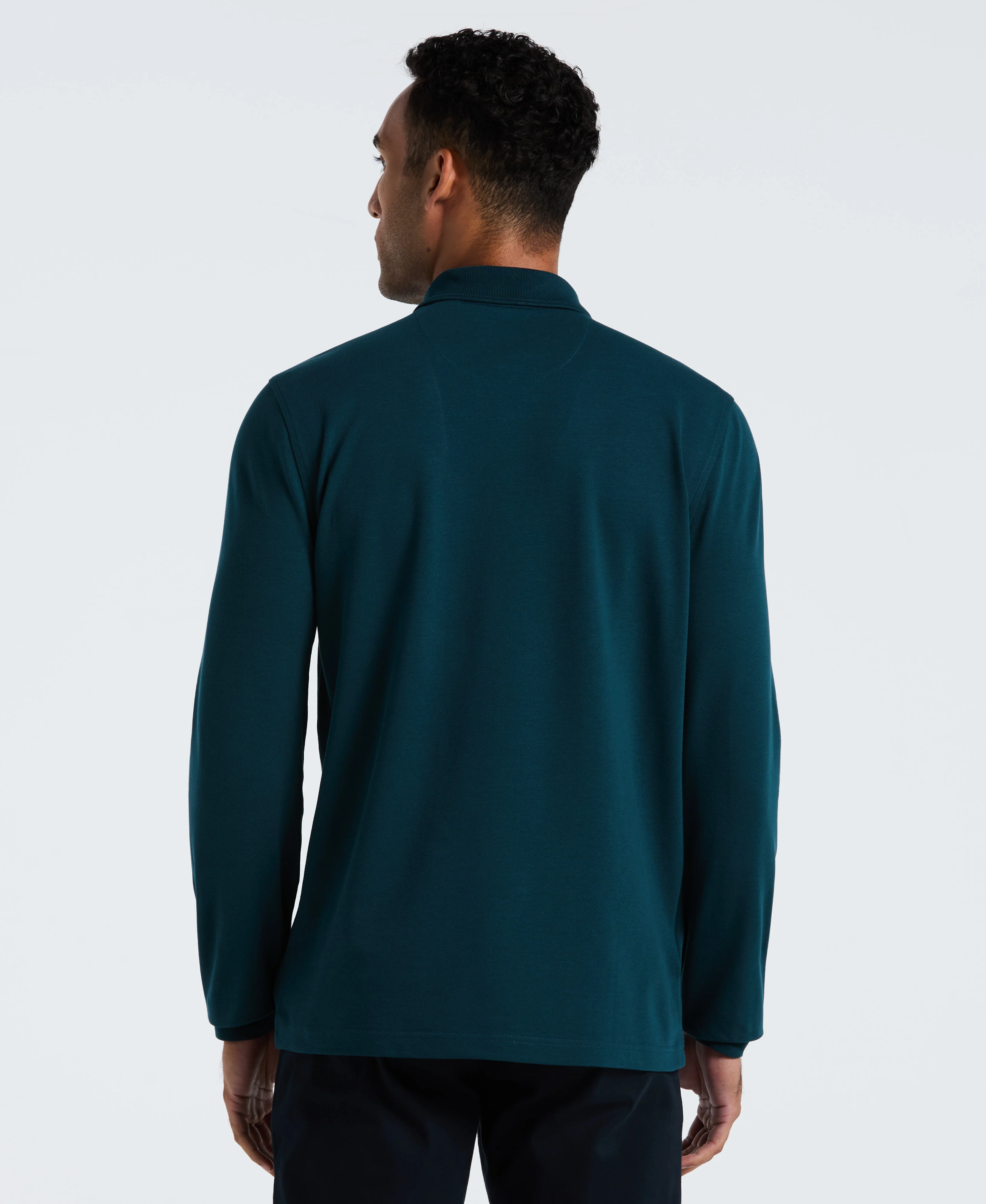 Long Sleeve Pique Polo - Image 9