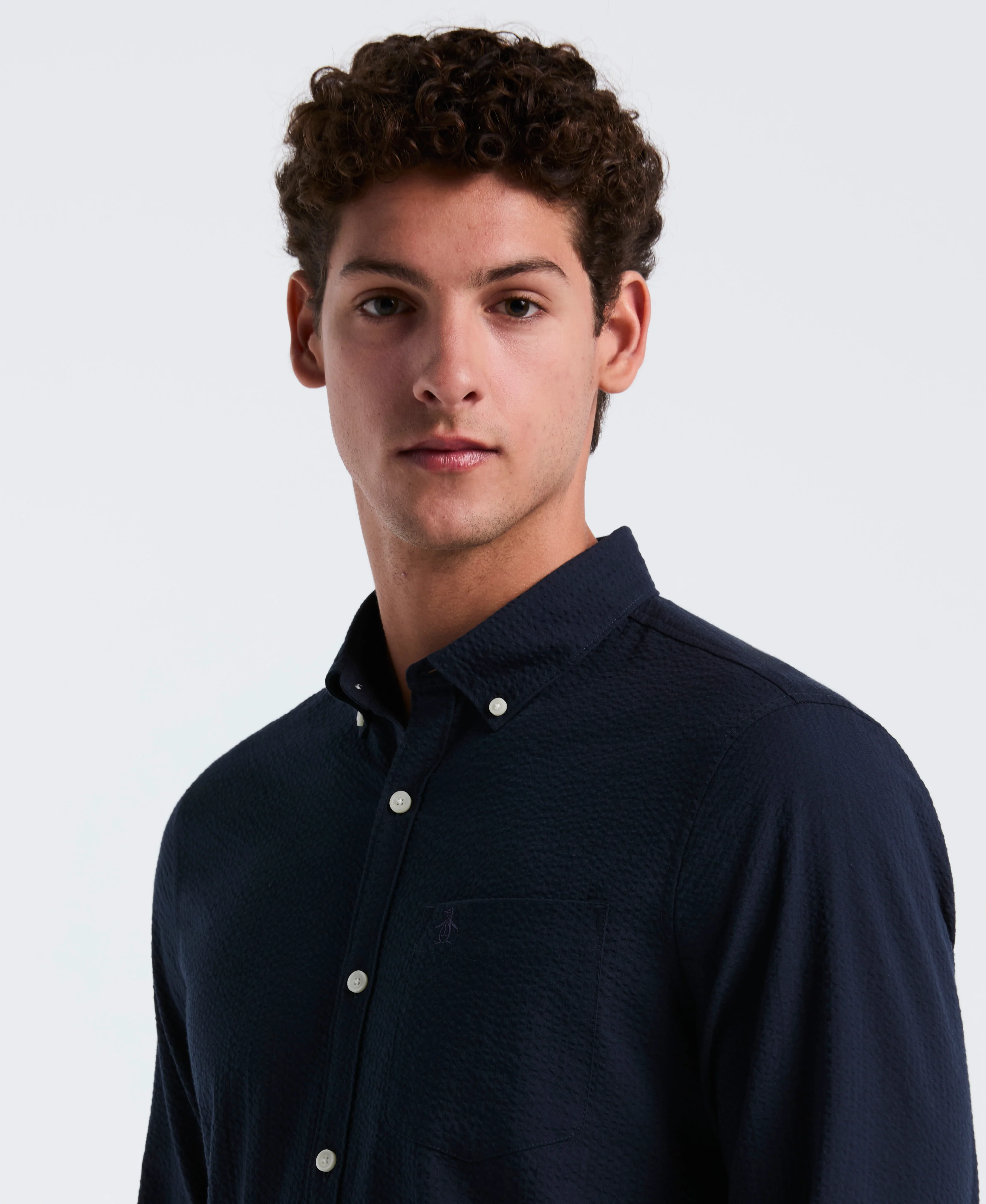 Seersucker Long Sleeve Shirt - Image 11