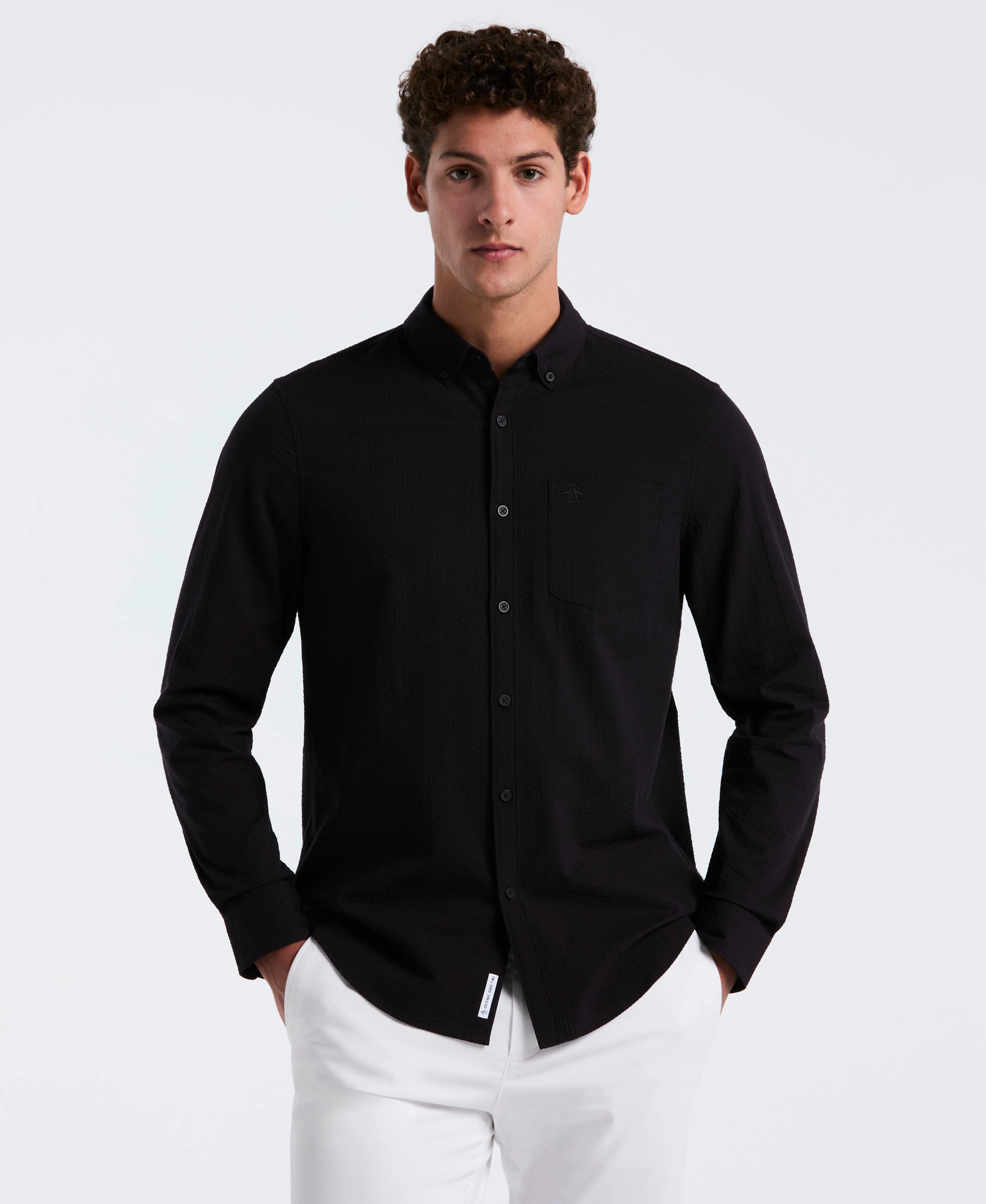 Seersucker Long Sleeve Shirt - Image 13