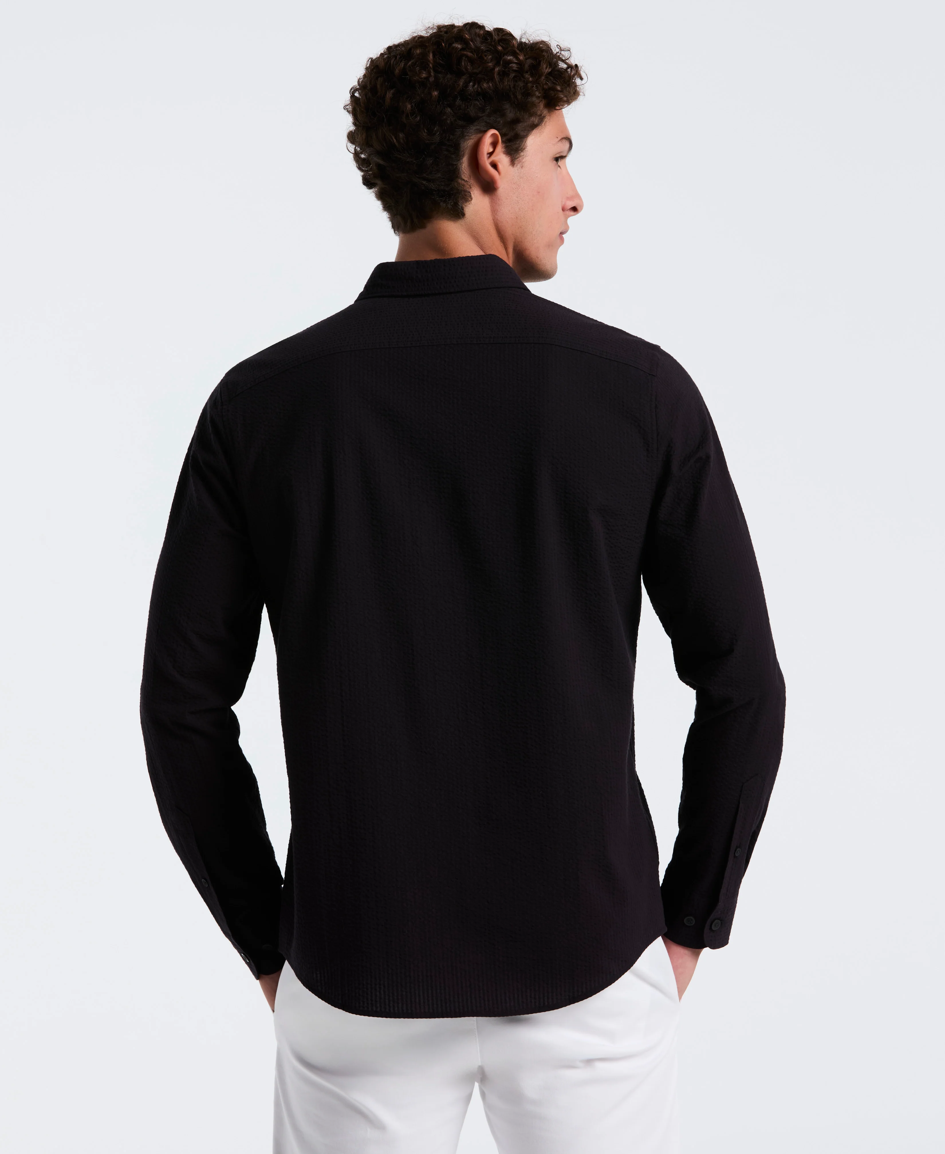 Seersucker Long Sleeve Shirt - Image 14