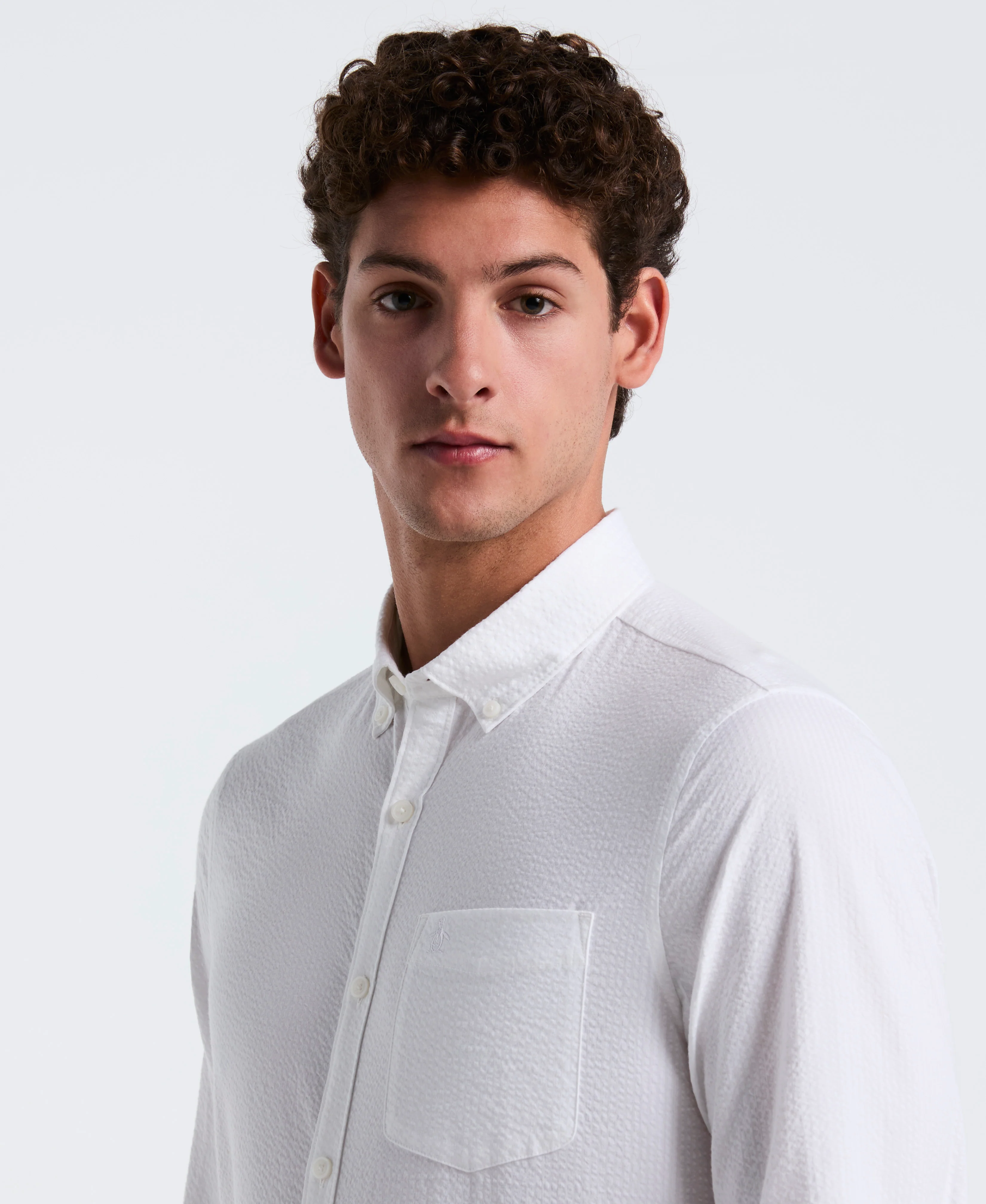 Seersucker Long Sleeve Shirt - Image 3