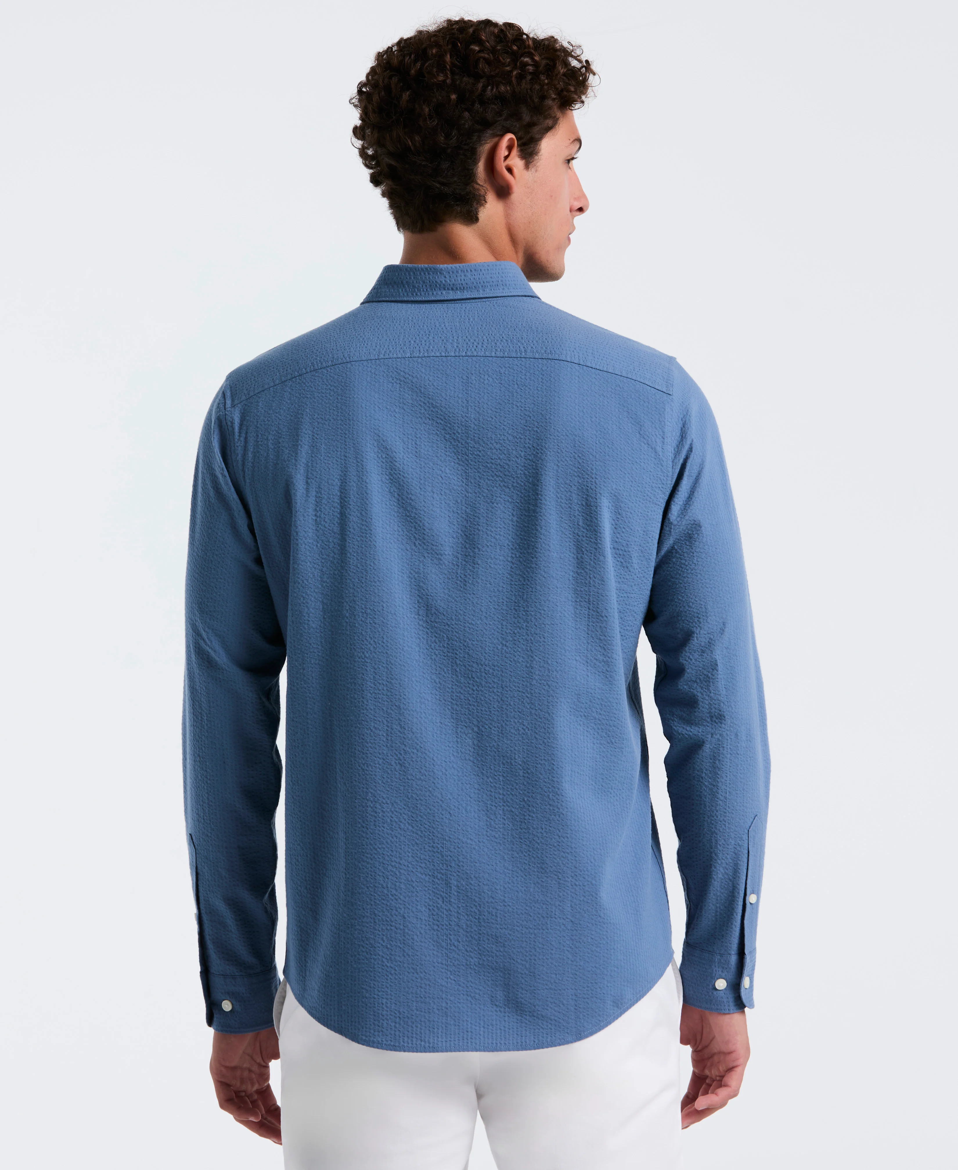 Seersucker Long Sleeve Shirt - Image 6