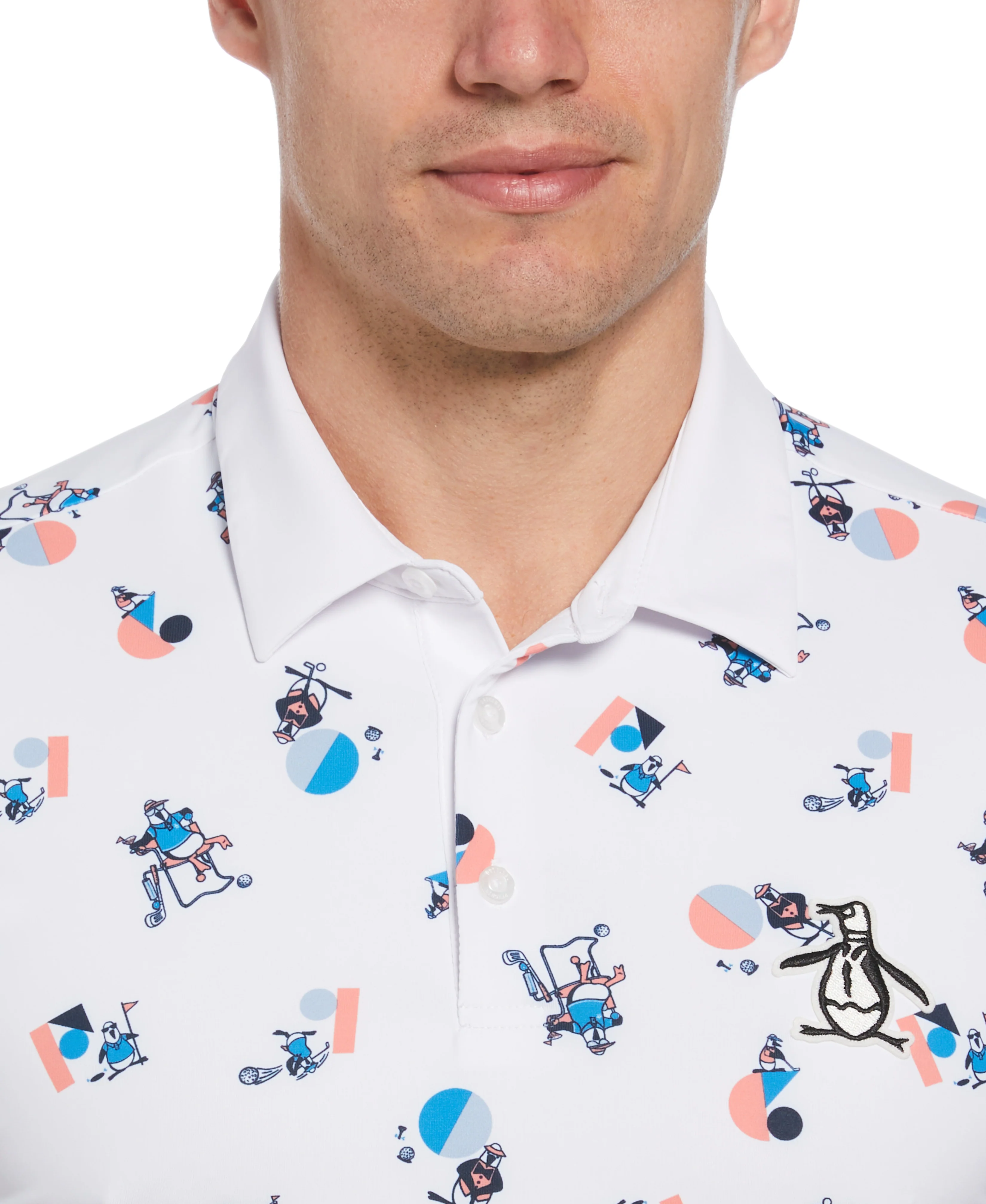 Memphis Pete Print Golf Polo - Image 4
