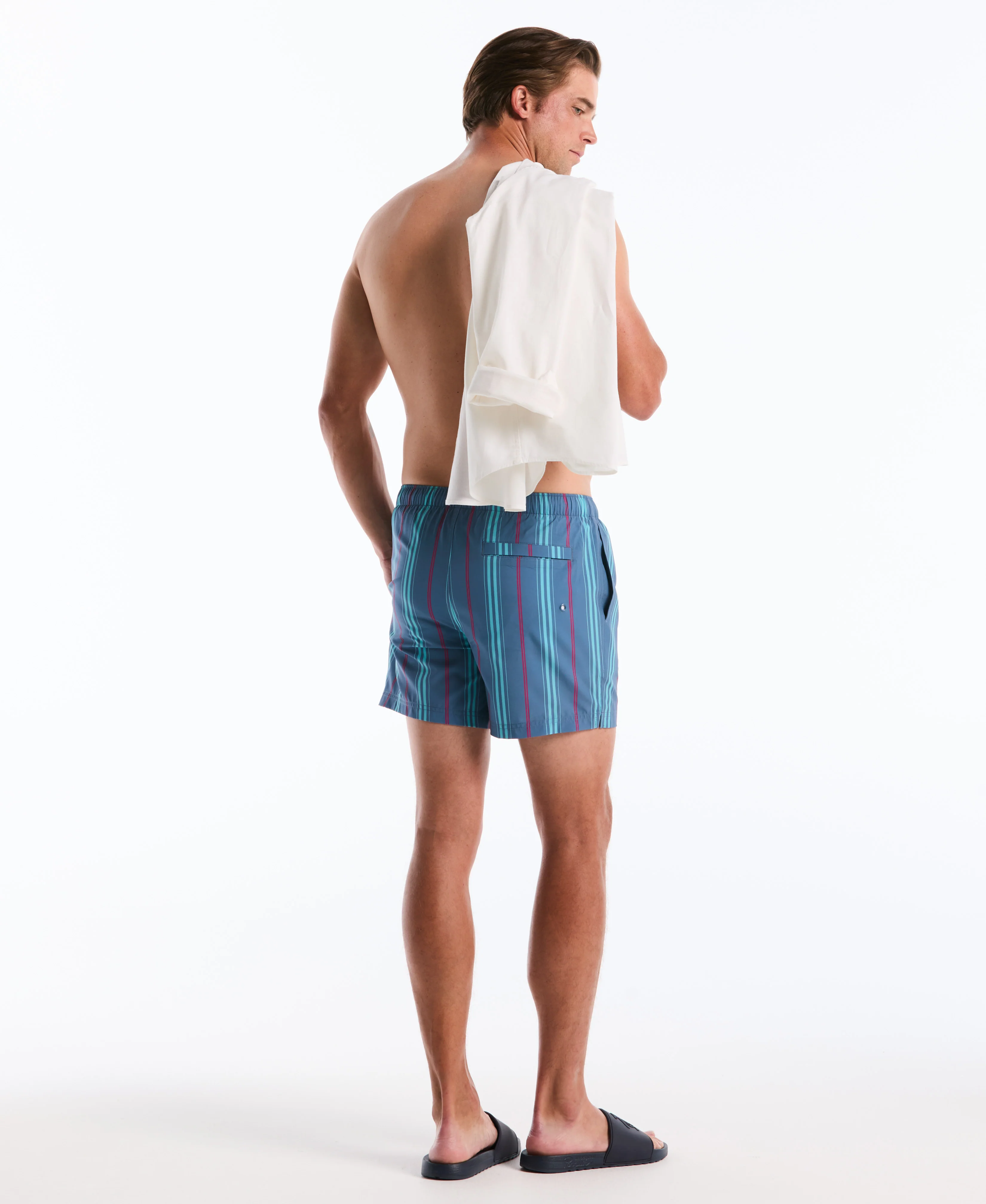 5" Box Stripe Swim Short - Image 5