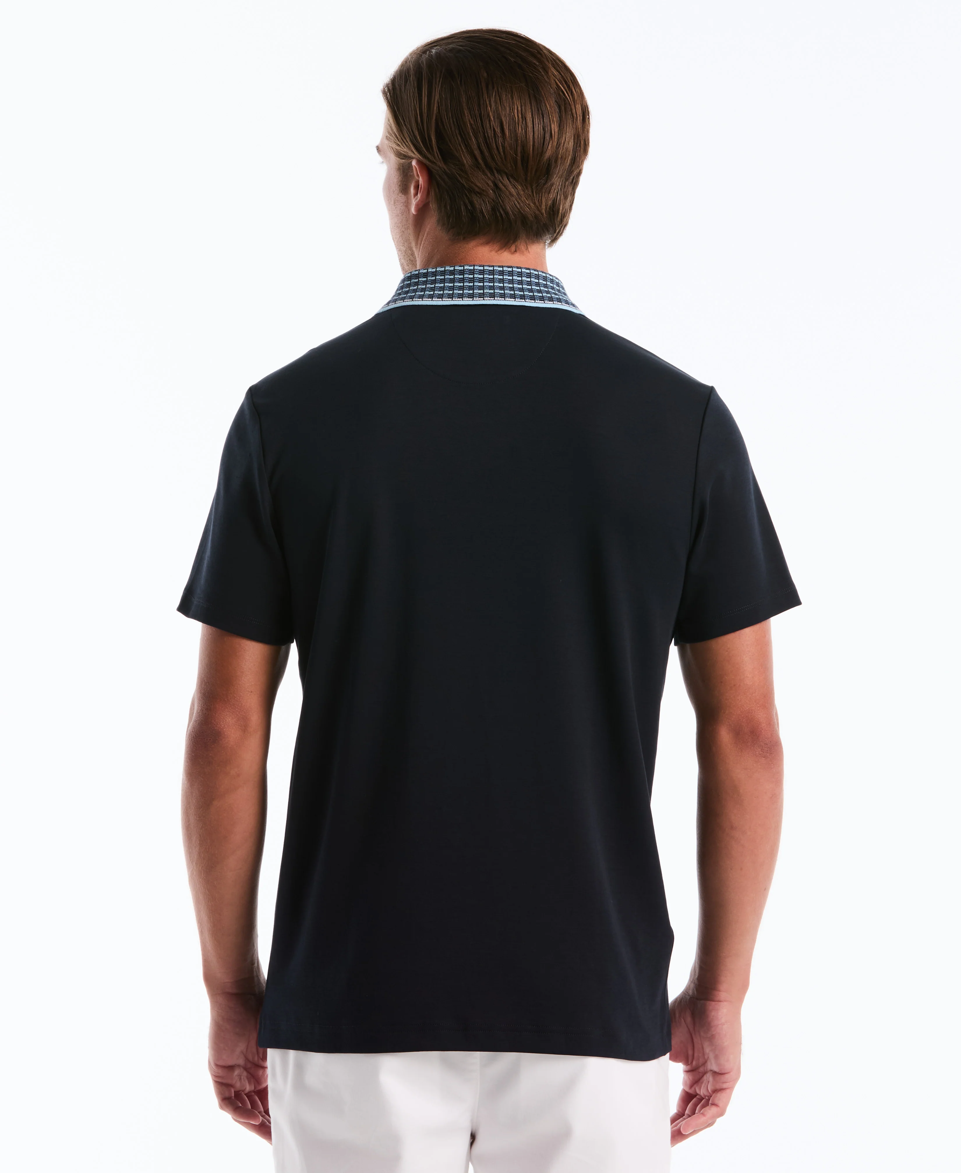 Cotton Interlock Novelty Stripe Polo - Image 2
