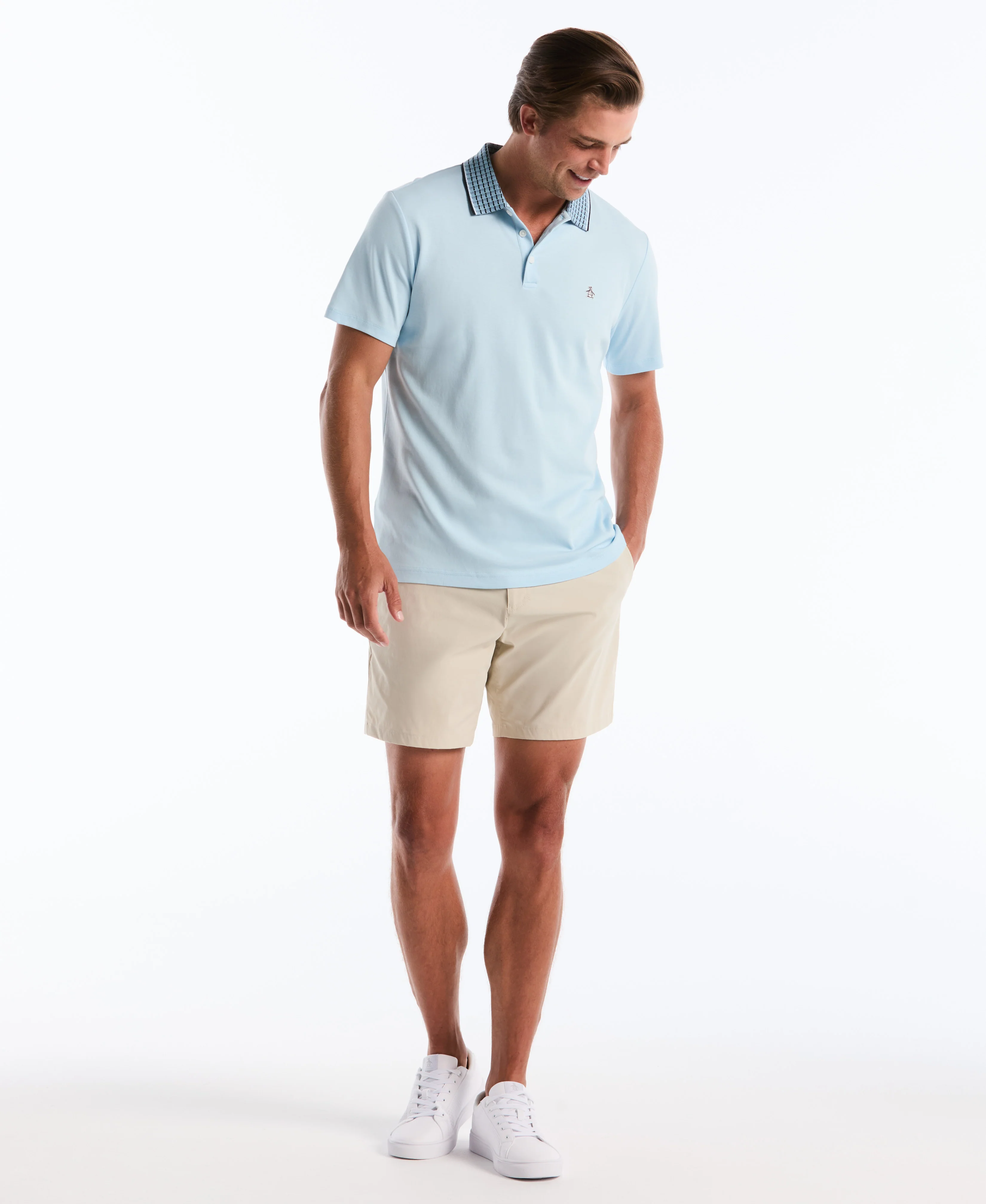 Cotton Interlock Novelty Stripe Polo - Image 5
