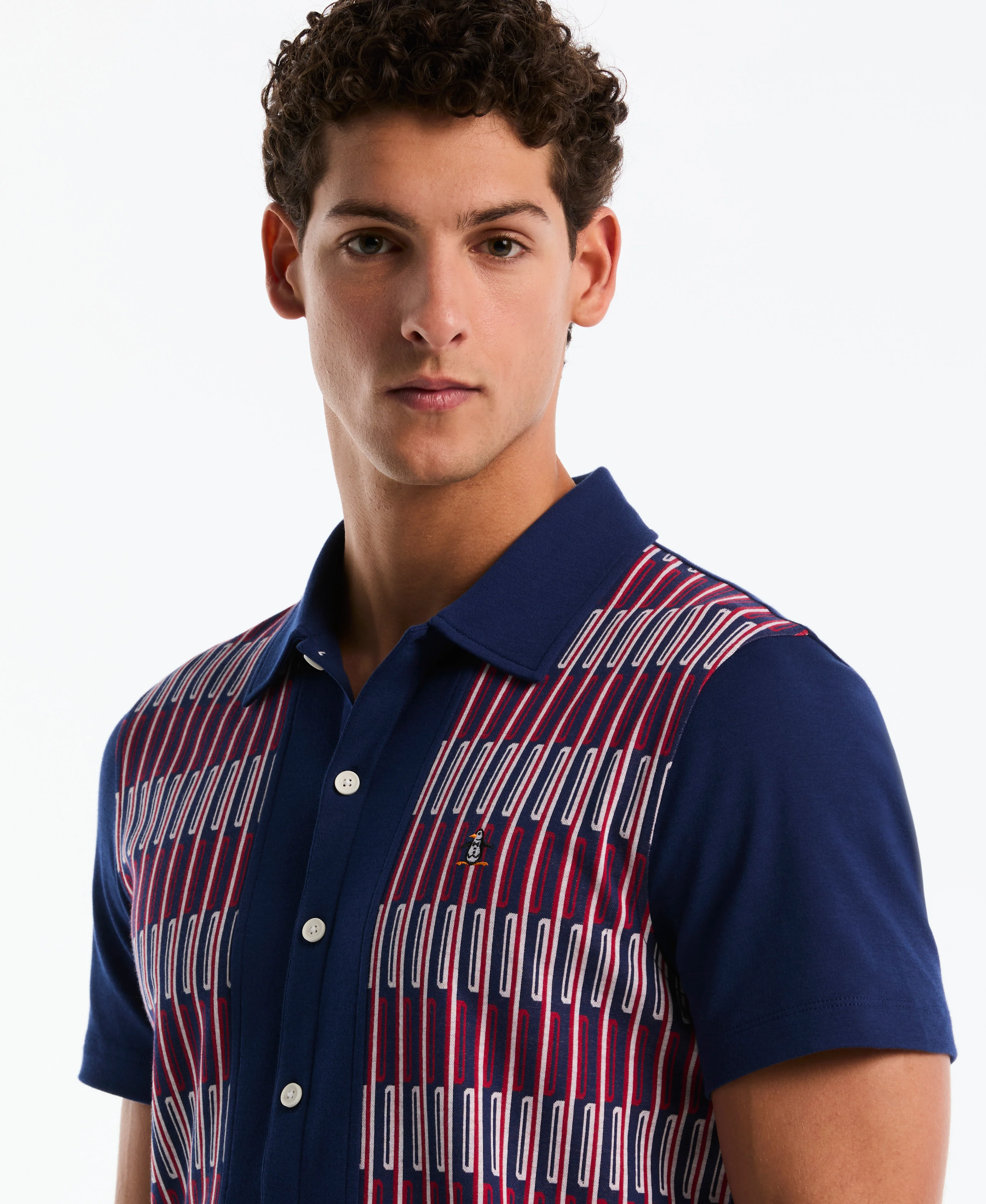 Interlock Patterned Button-Up Shirt - Image 3
