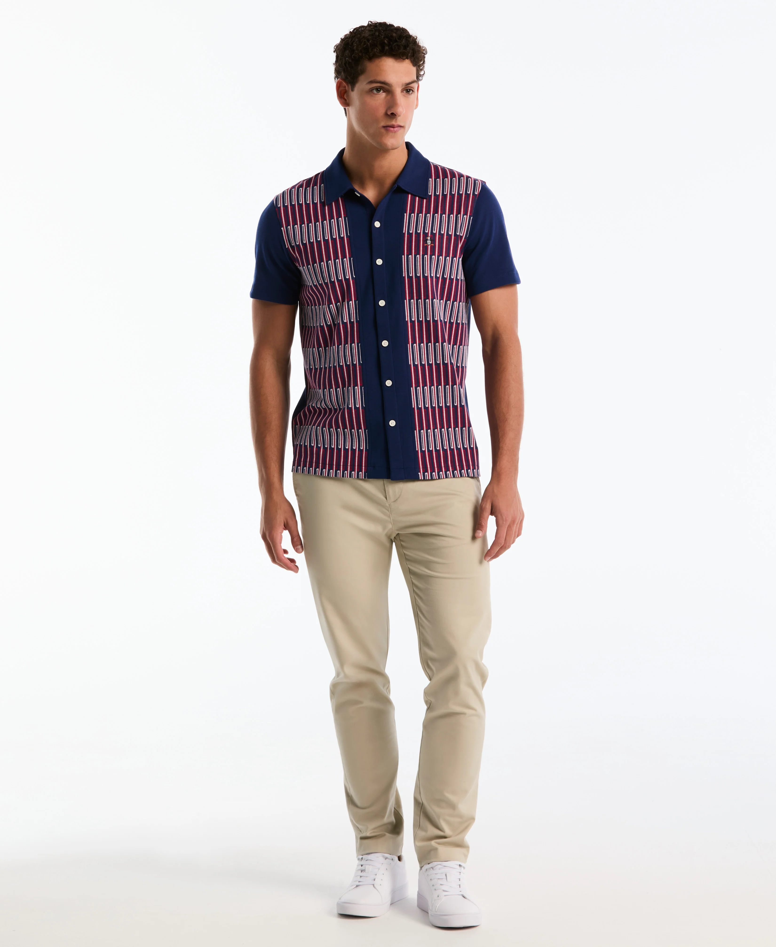 Interlock Patterned Button-Up Shirt - Image 4