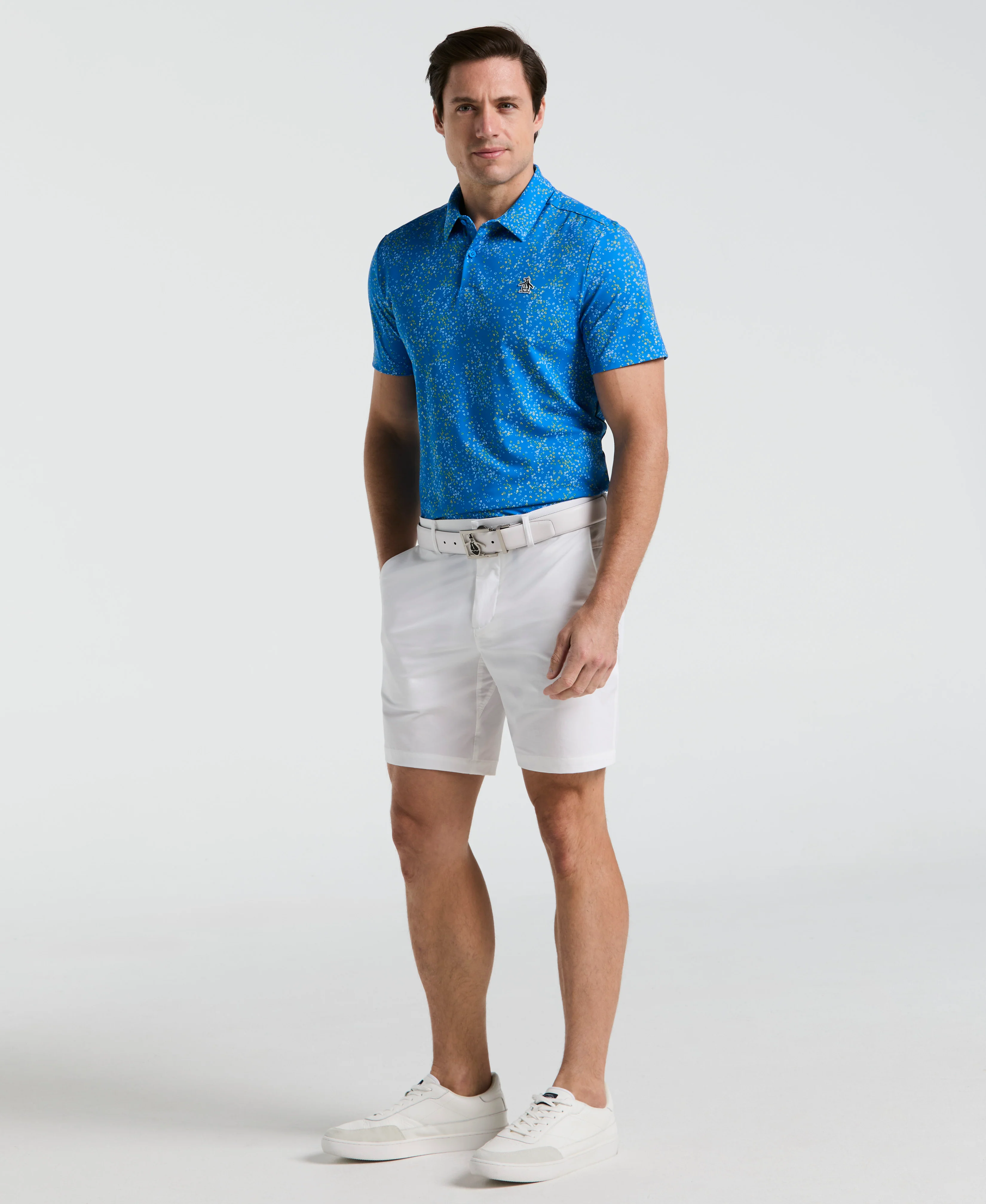 All-Over Micro Abstract Golf Polo - Image 4