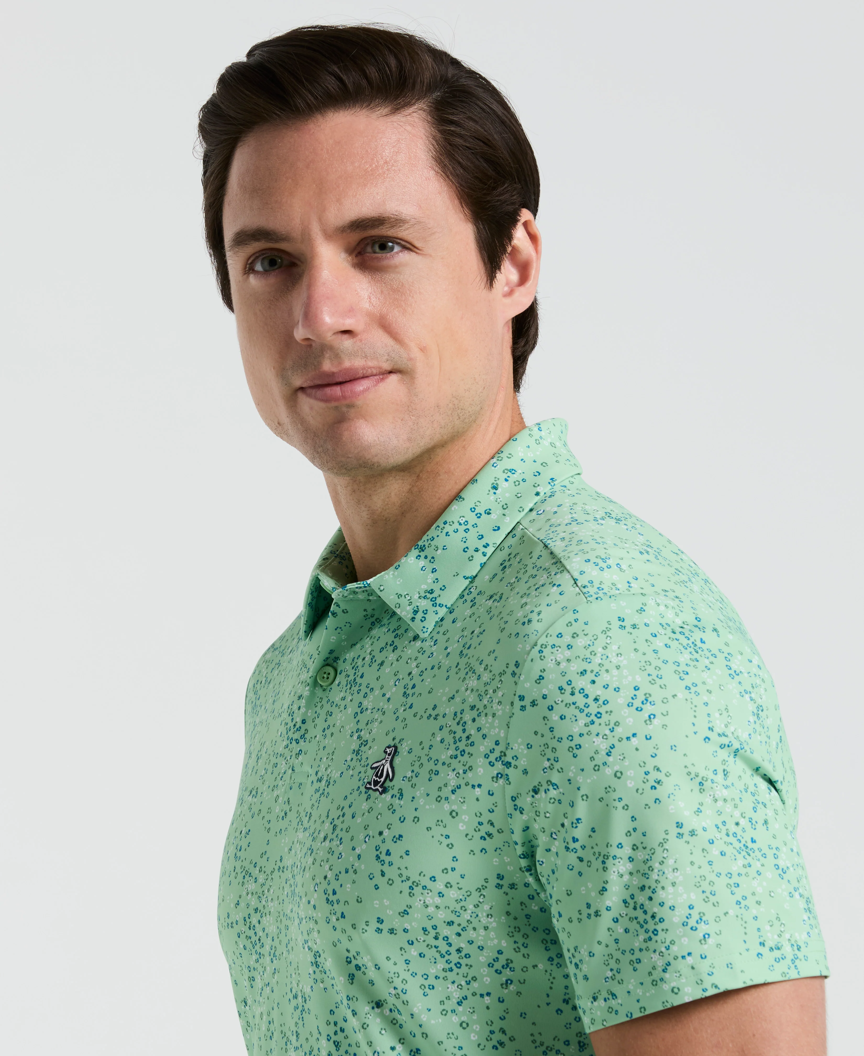 All-Over Micro Abstract Golf Polo - Image 7
