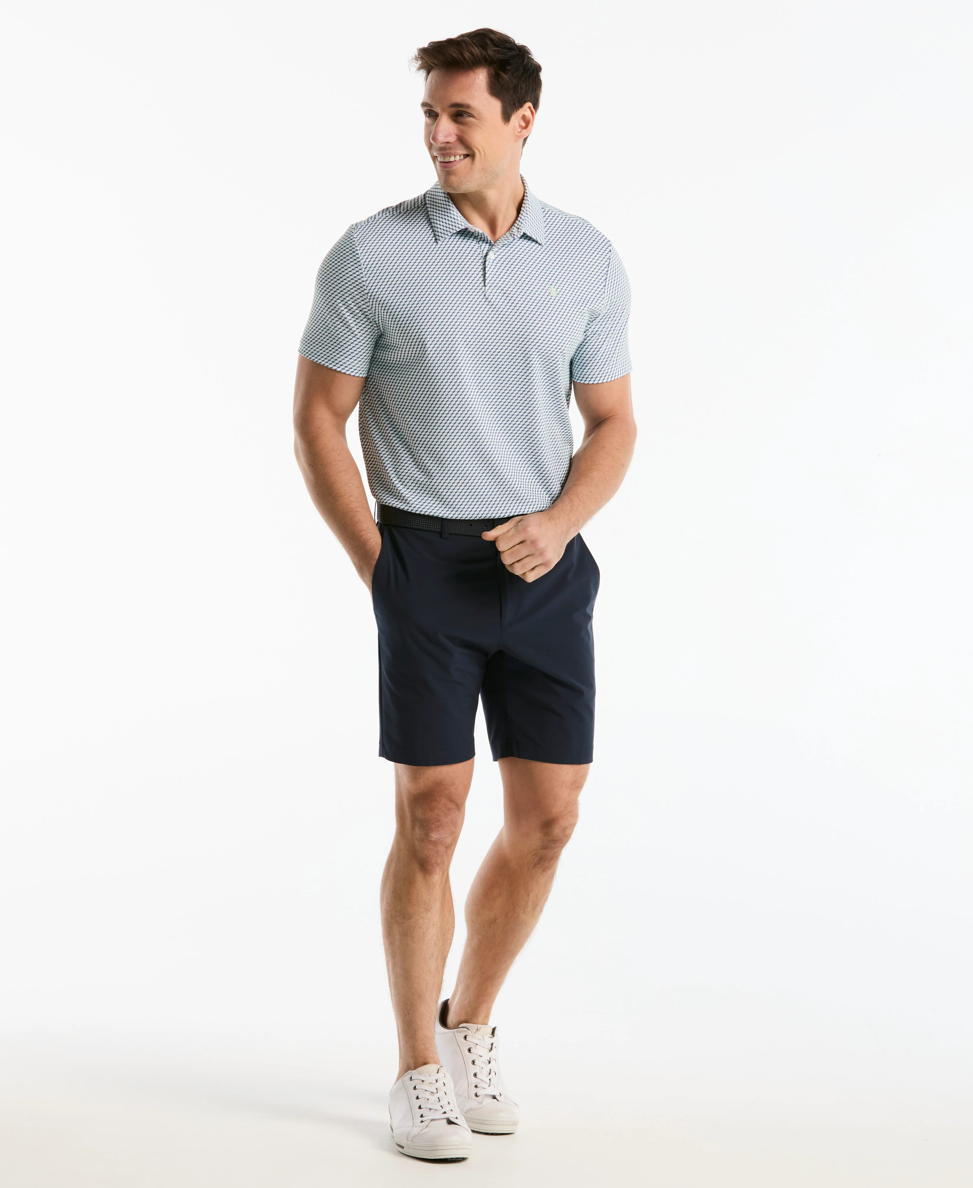 Micro Geo Print Golf Polo - Image 5
