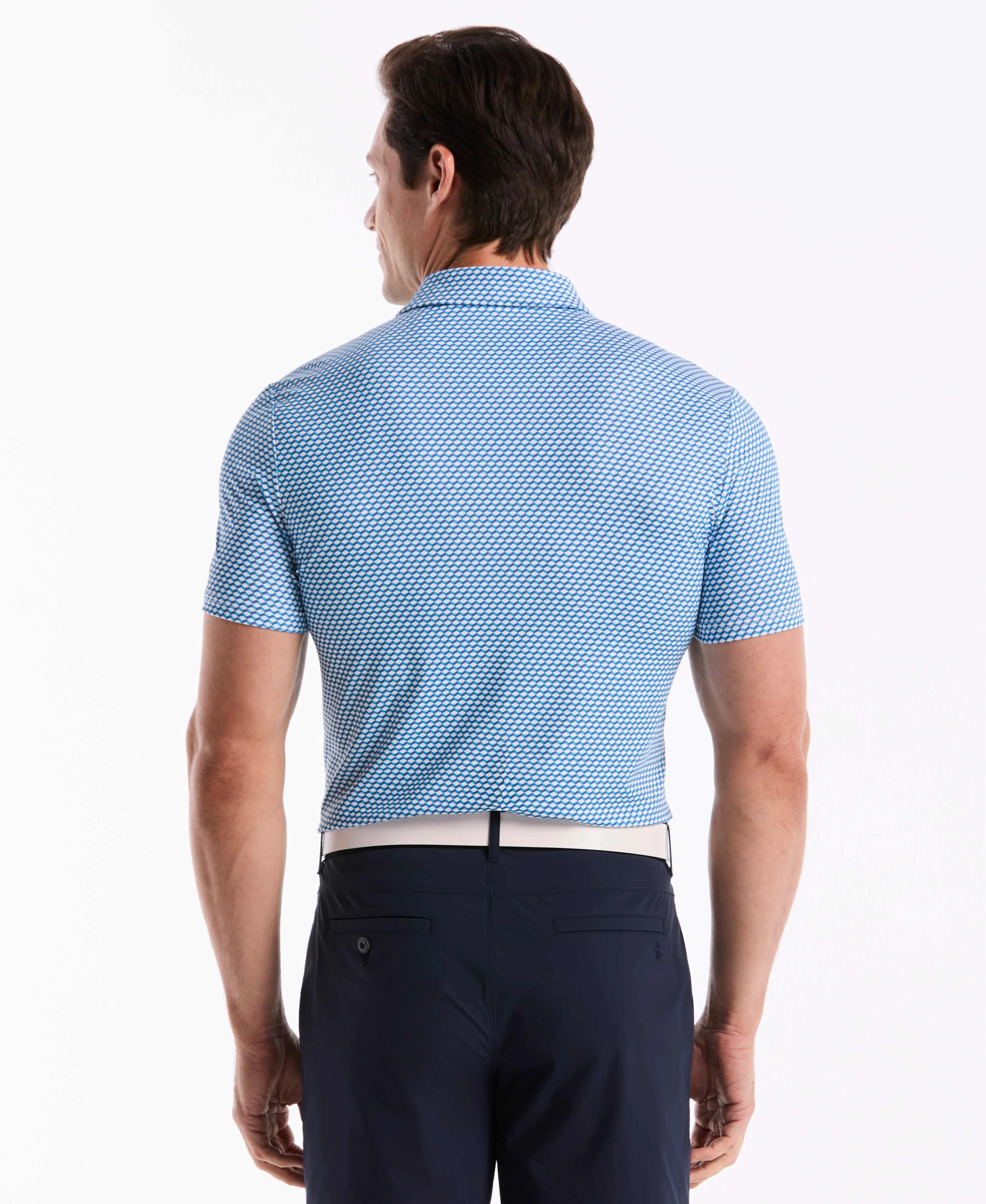 Micro Geo Print Golf Polo - Image 7