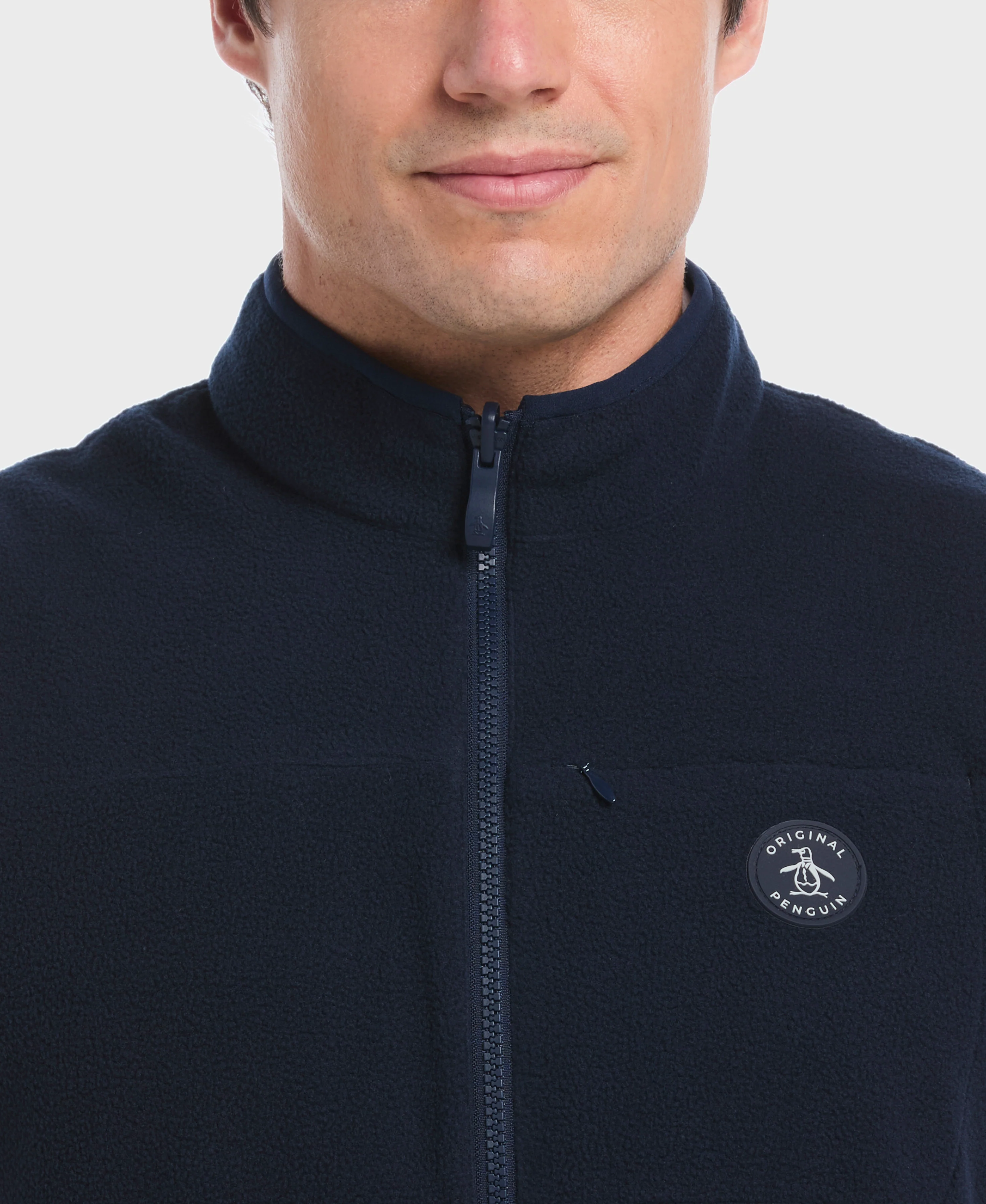 Mixed Media Reversible Fleece Golf Vest - Image 3