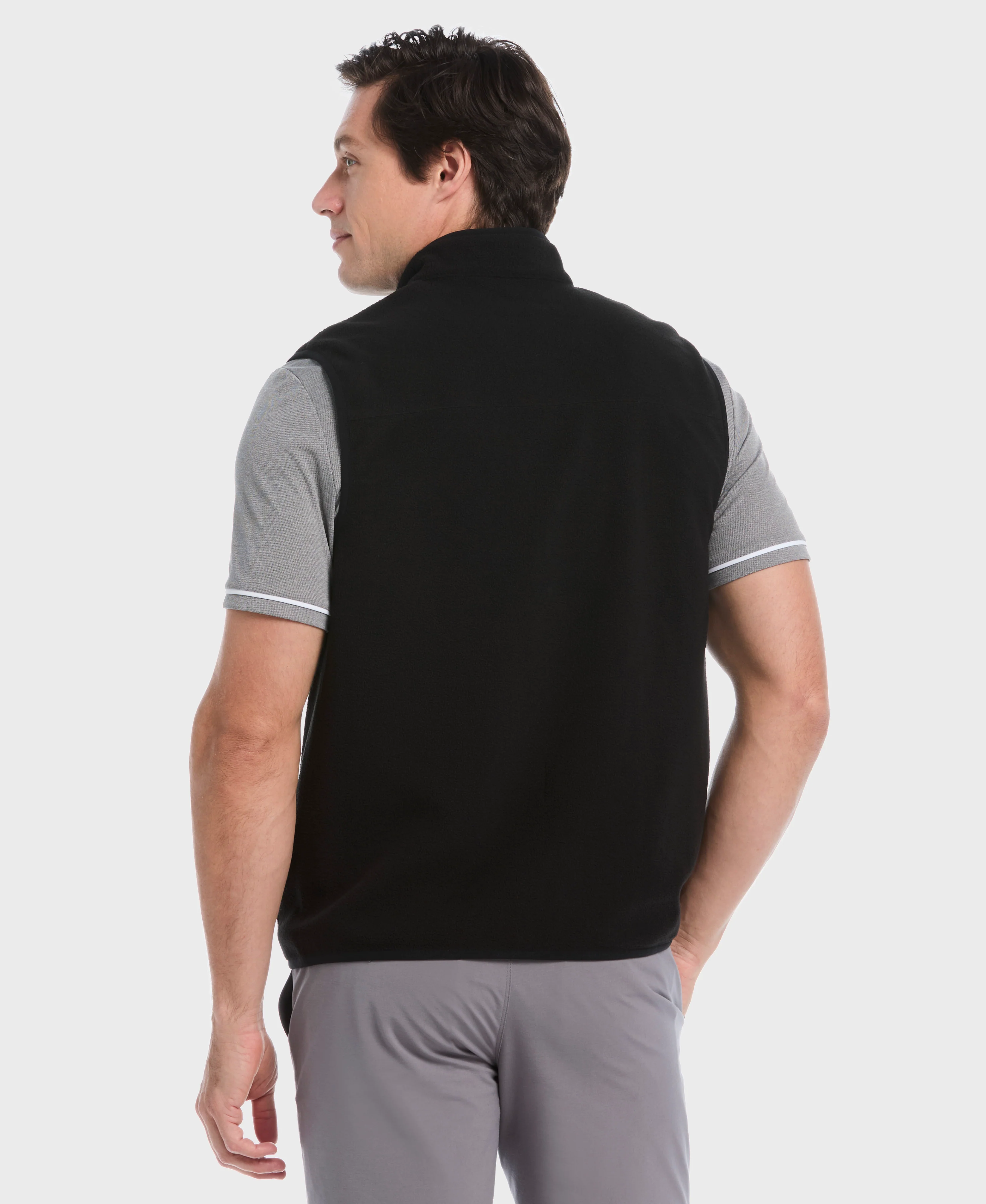 Mixed Media Reversible Fleece Golf Vest - Image 6