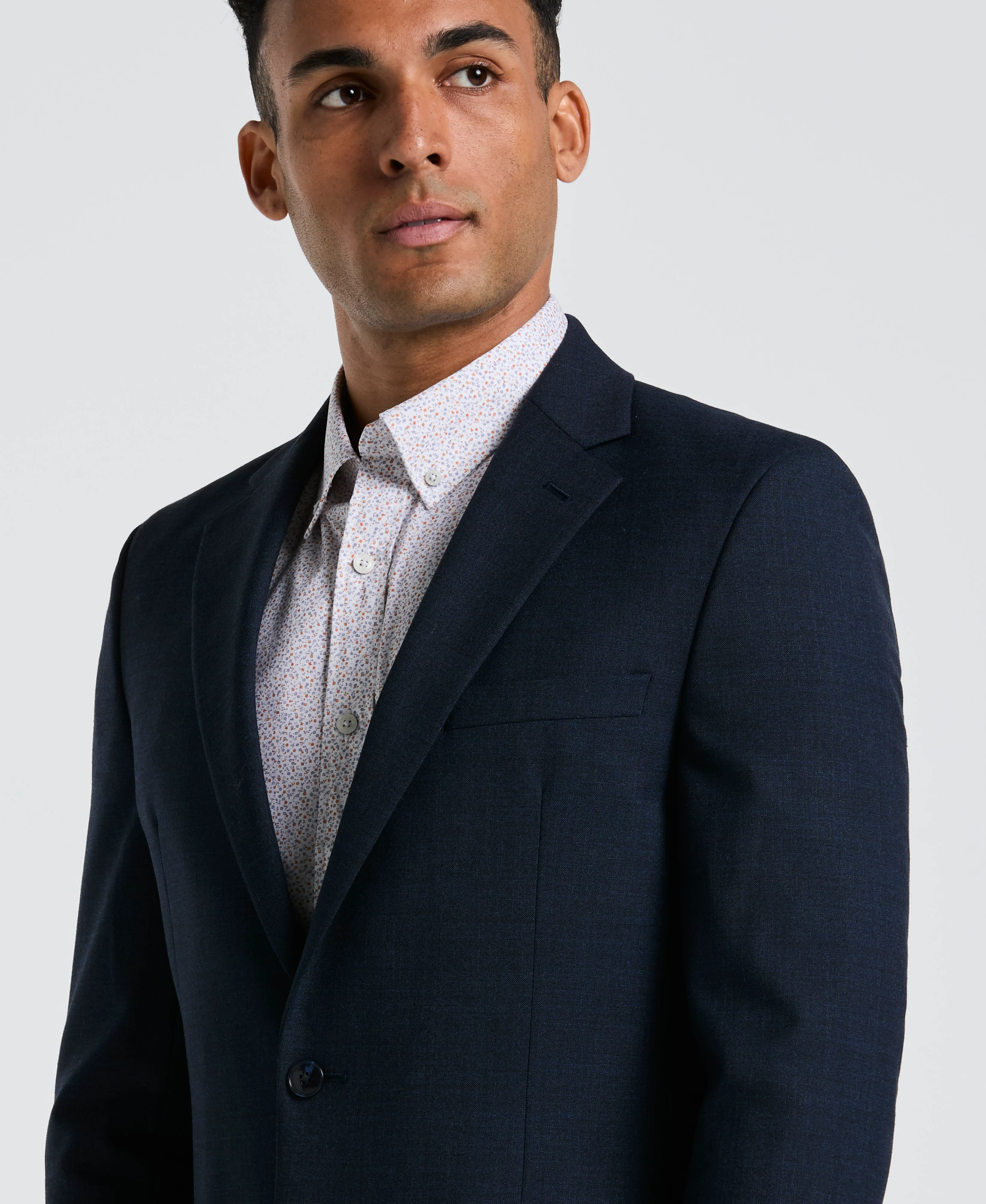Navy Osman's Wool Blend Suit Jacket - Image 3
