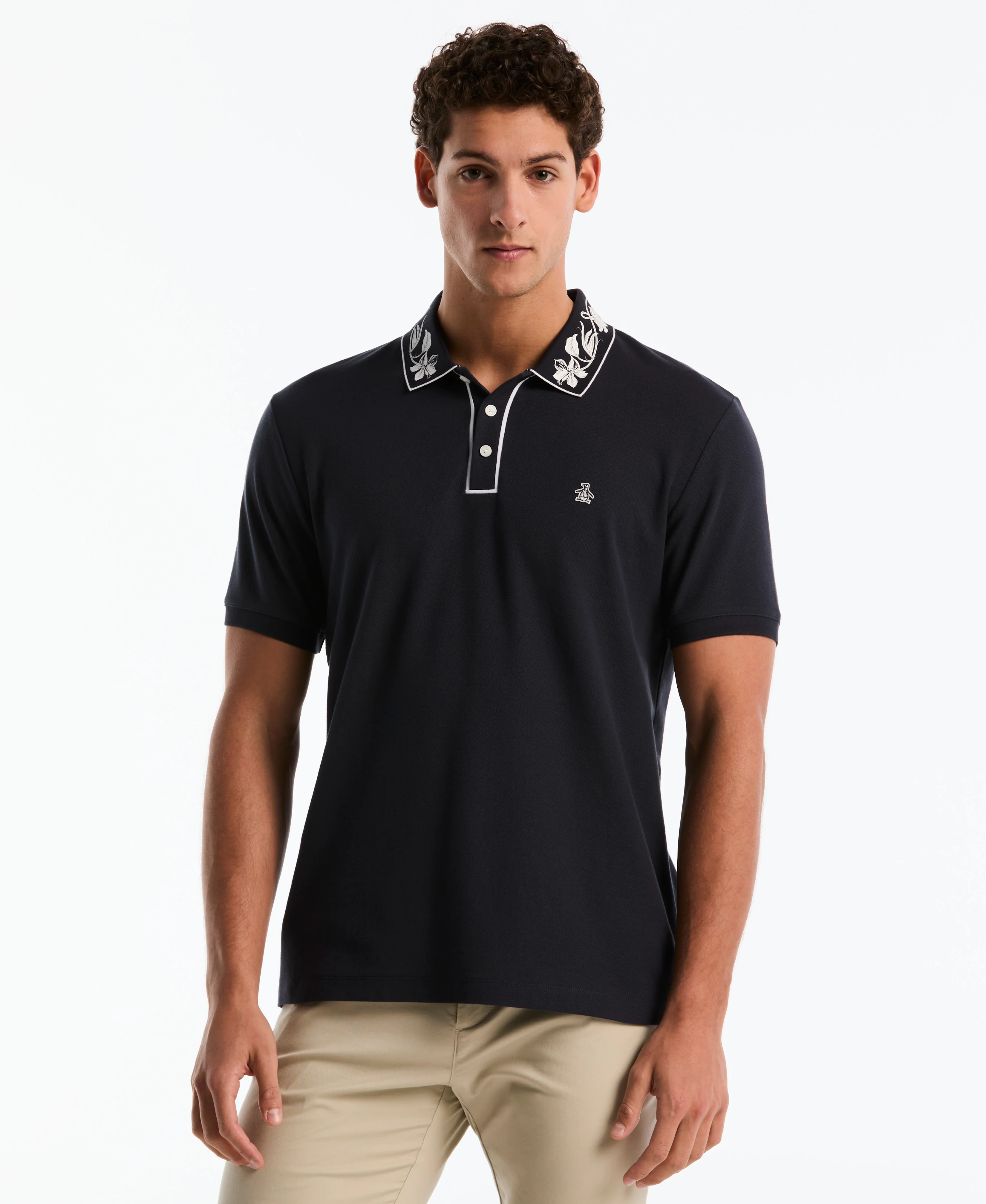 Organic Cotton Floral Collar Polo - Image 5