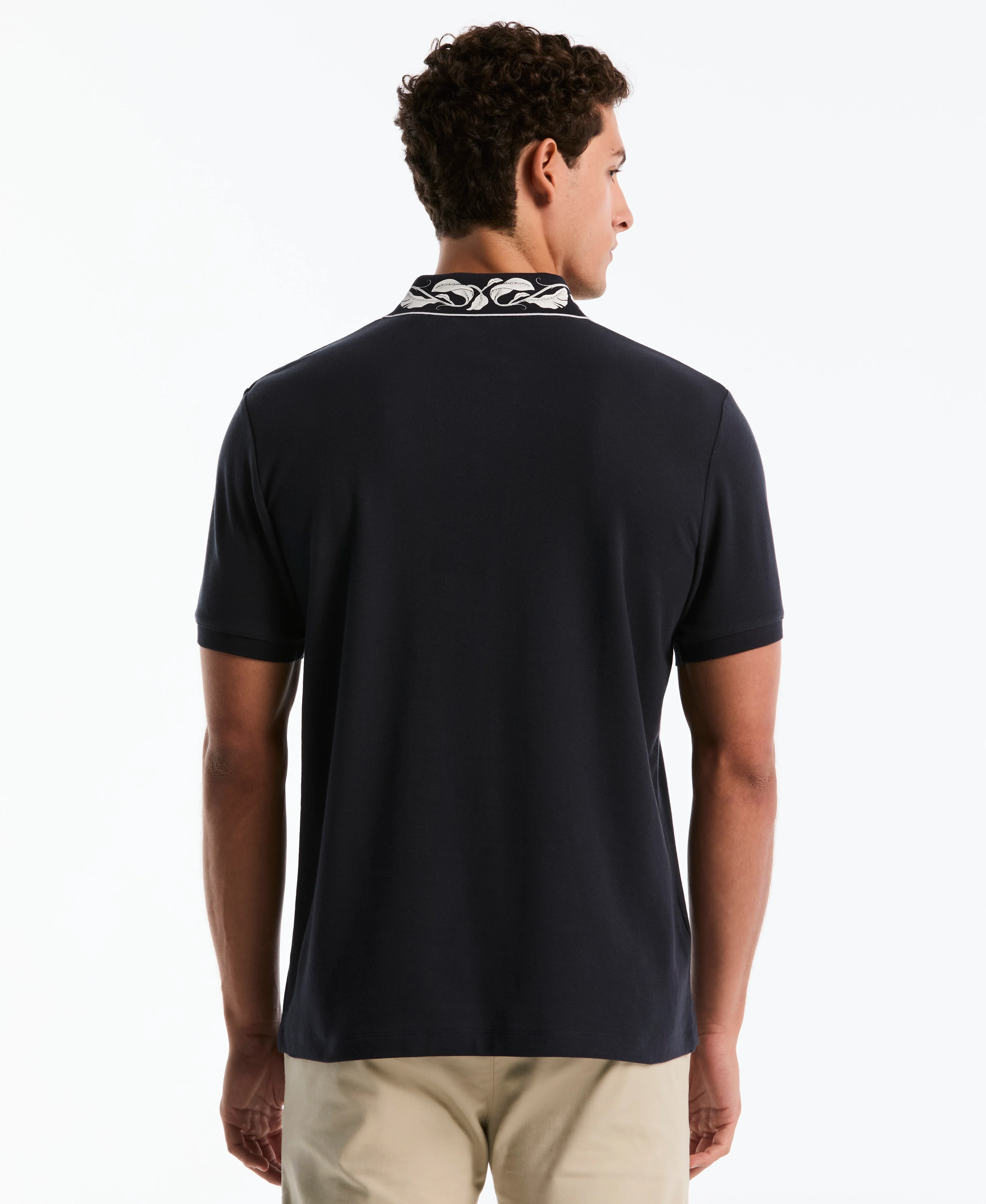 Organic Cotton Floral Collar Polo - Image 6