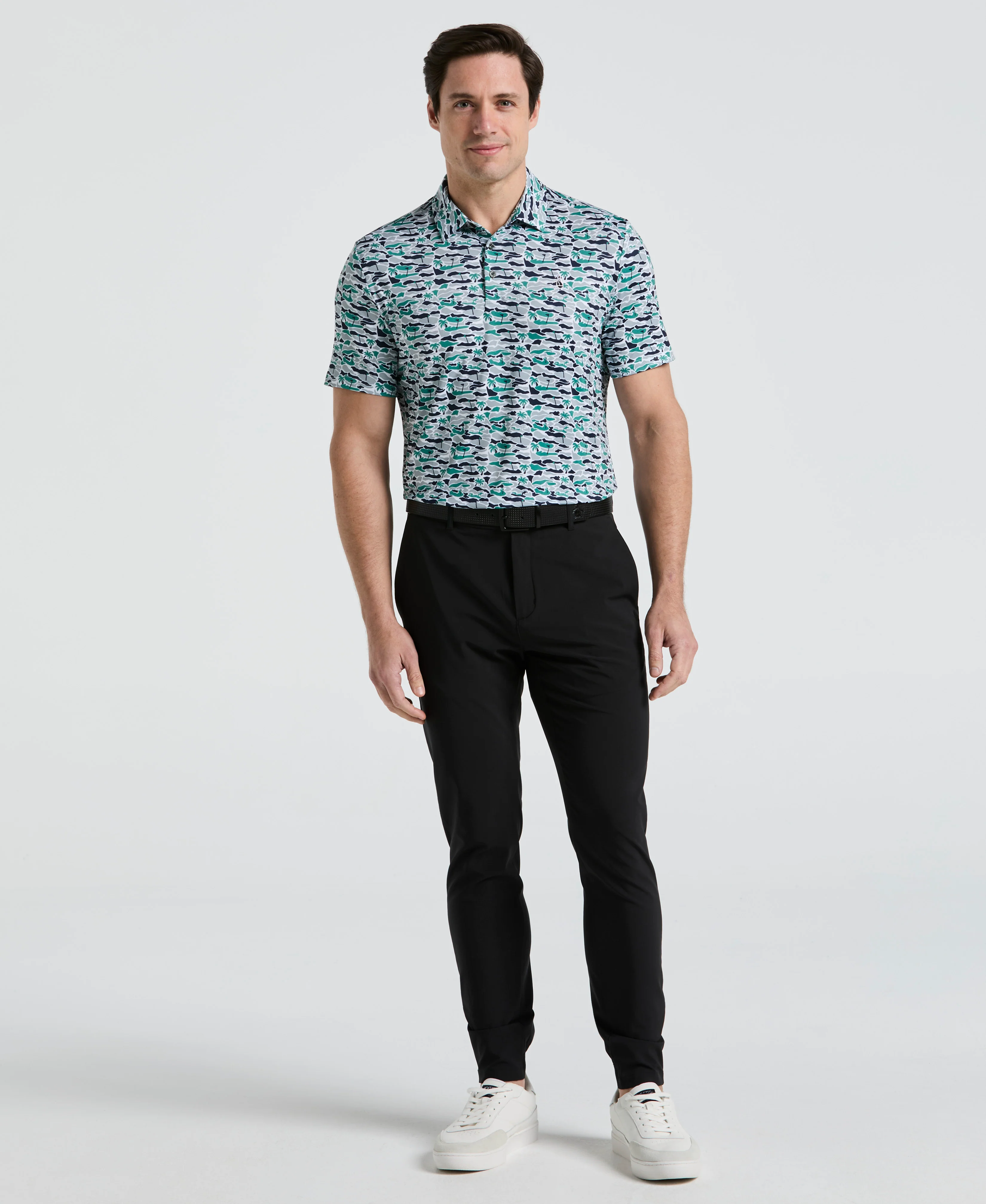 Palm Tree Bunker Print Golf Polo - Image 4