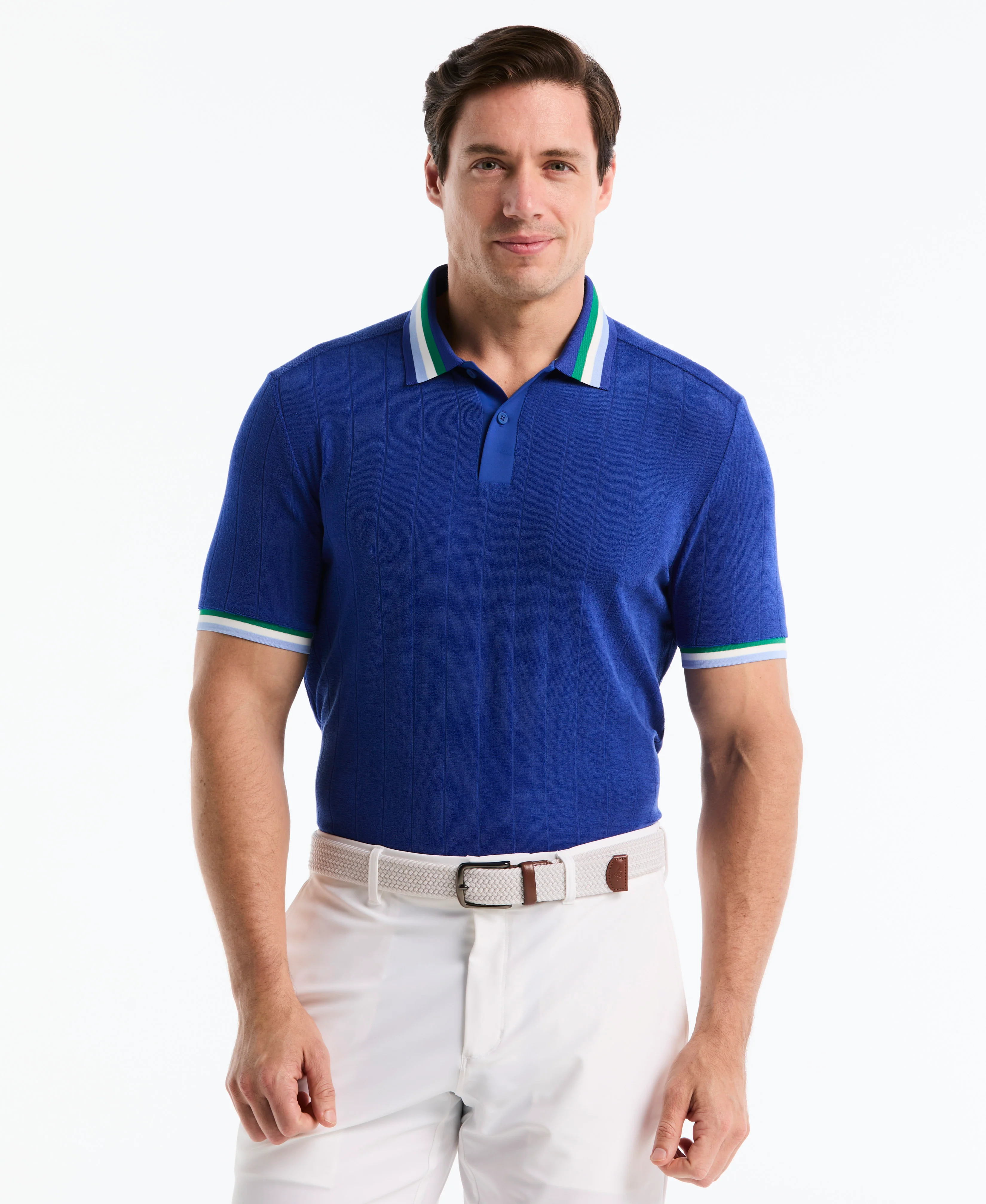 Performance Ribbed Terry Golf Polo
