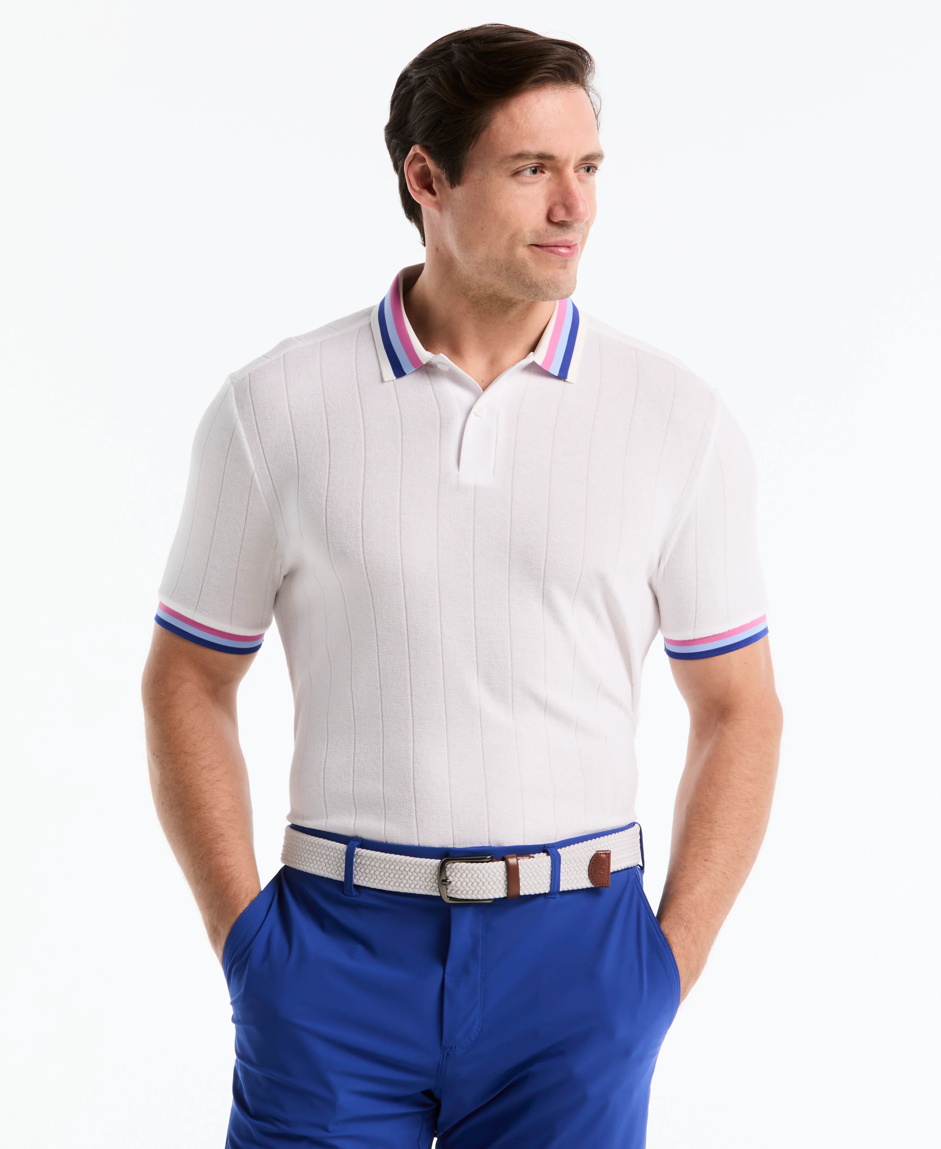 Performance Ribbed Terry Golf Polo - Image 5