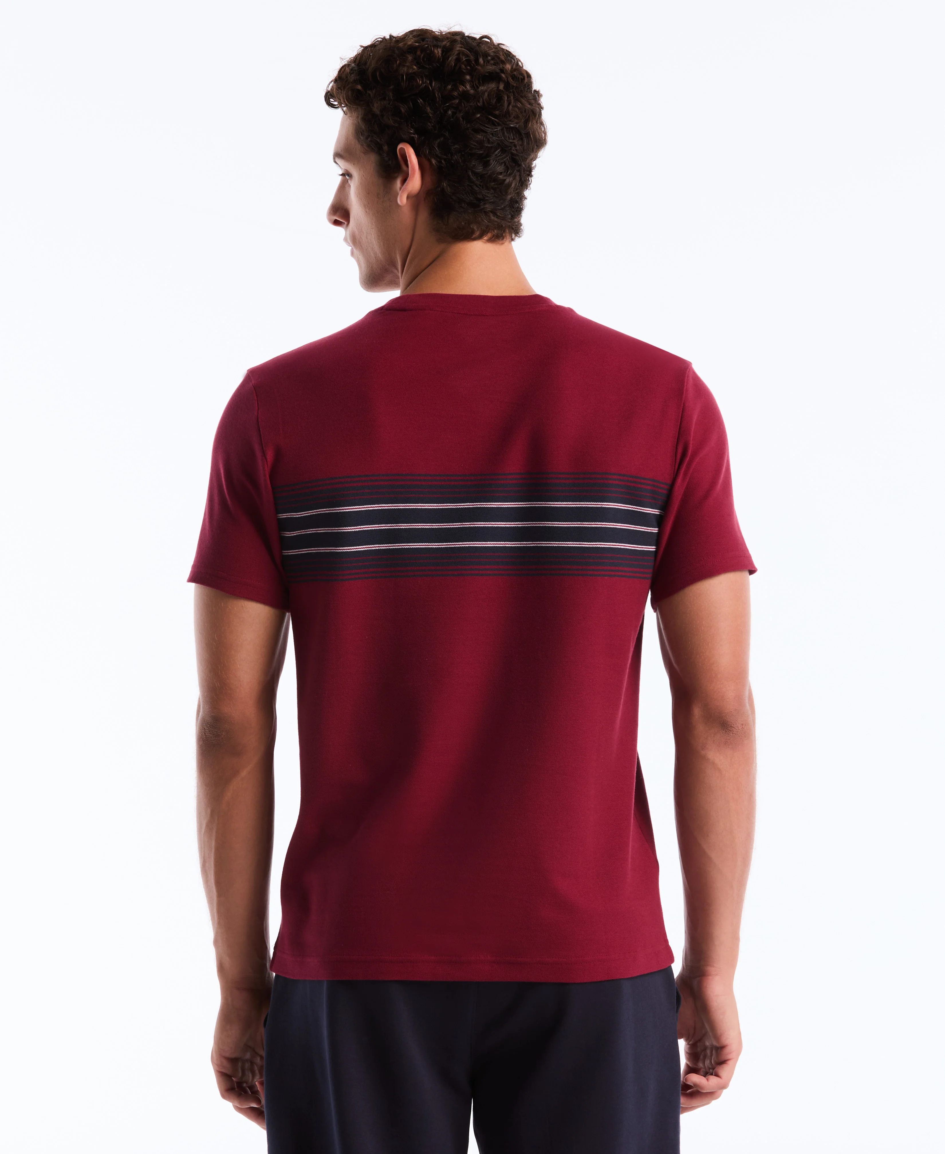Pique Dye Chest Stripe Tee - Image 2