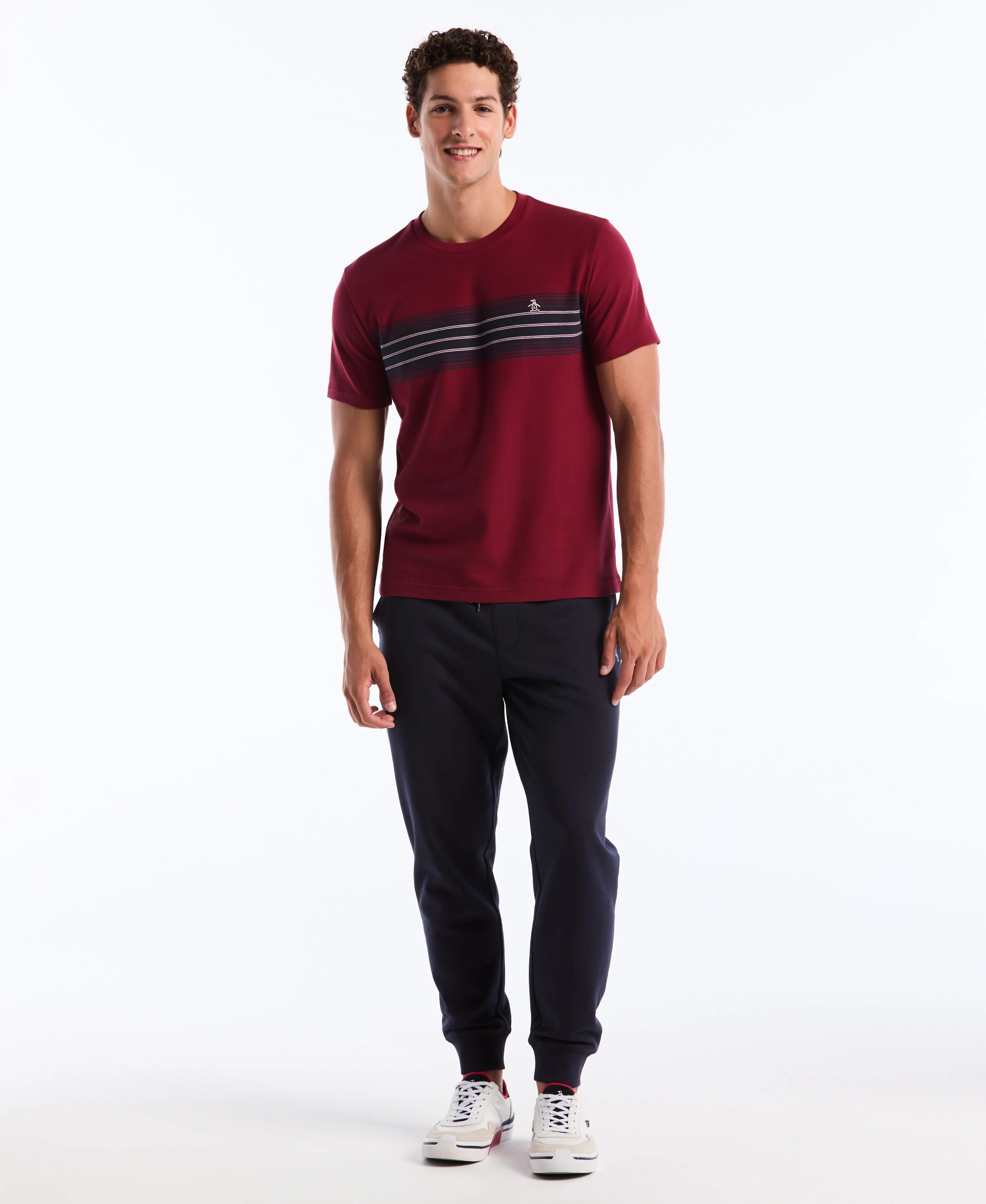 Pique Dye Chest Stripe Tee - Image 4