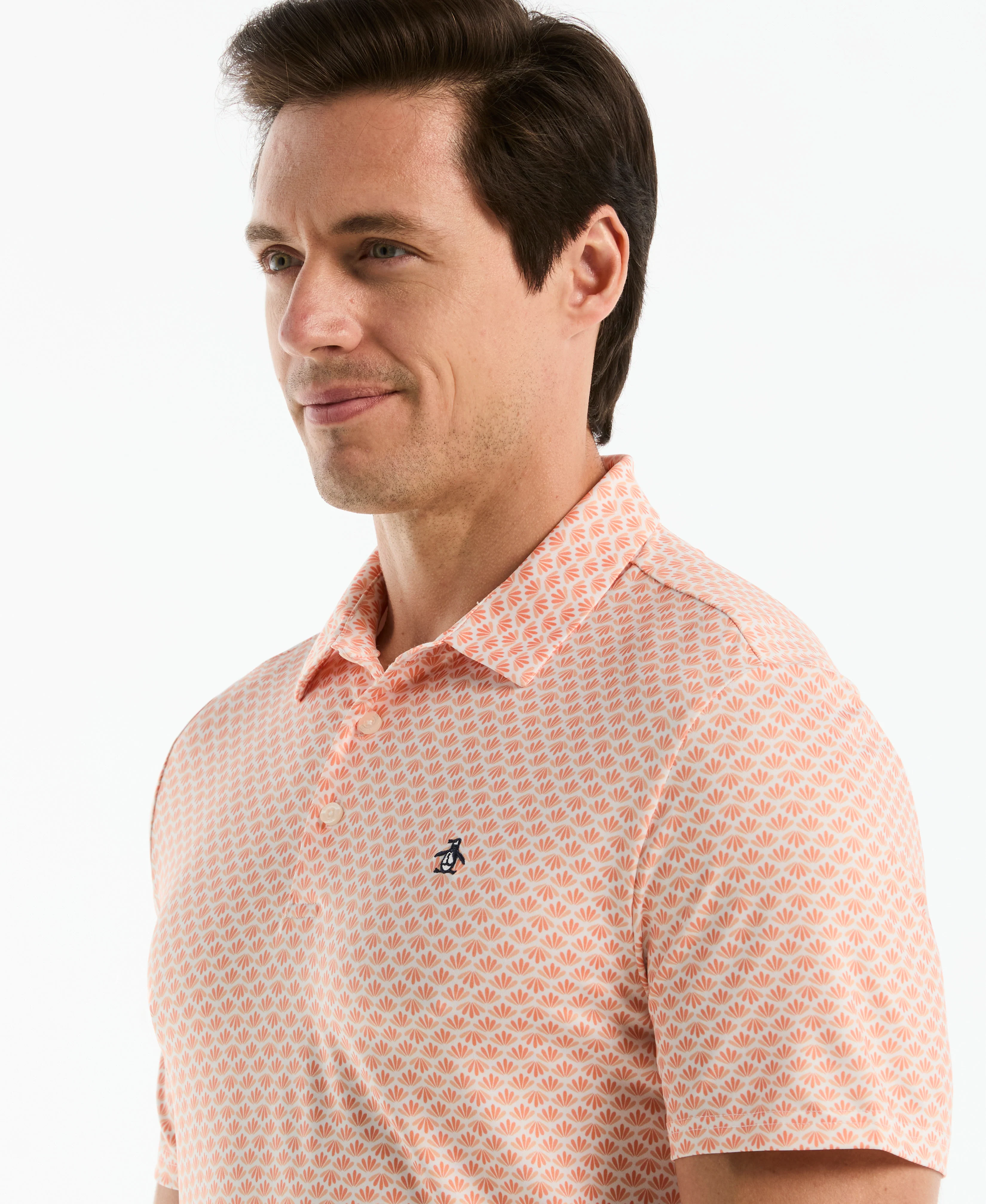 Retro Geometric Print Golf Polo - Image 7