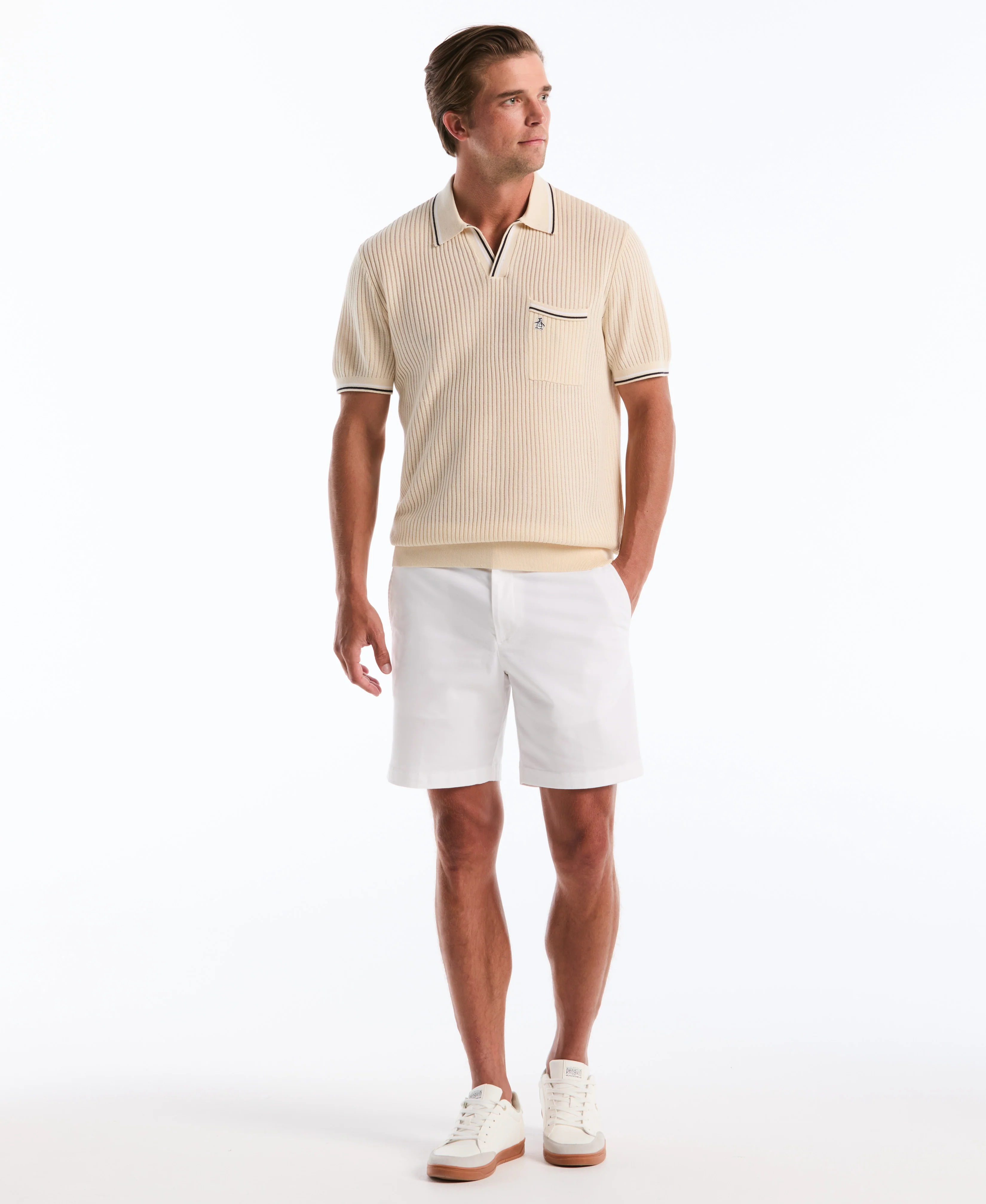 Cotton Ribbed Johnny Sweater Polo - Image 4