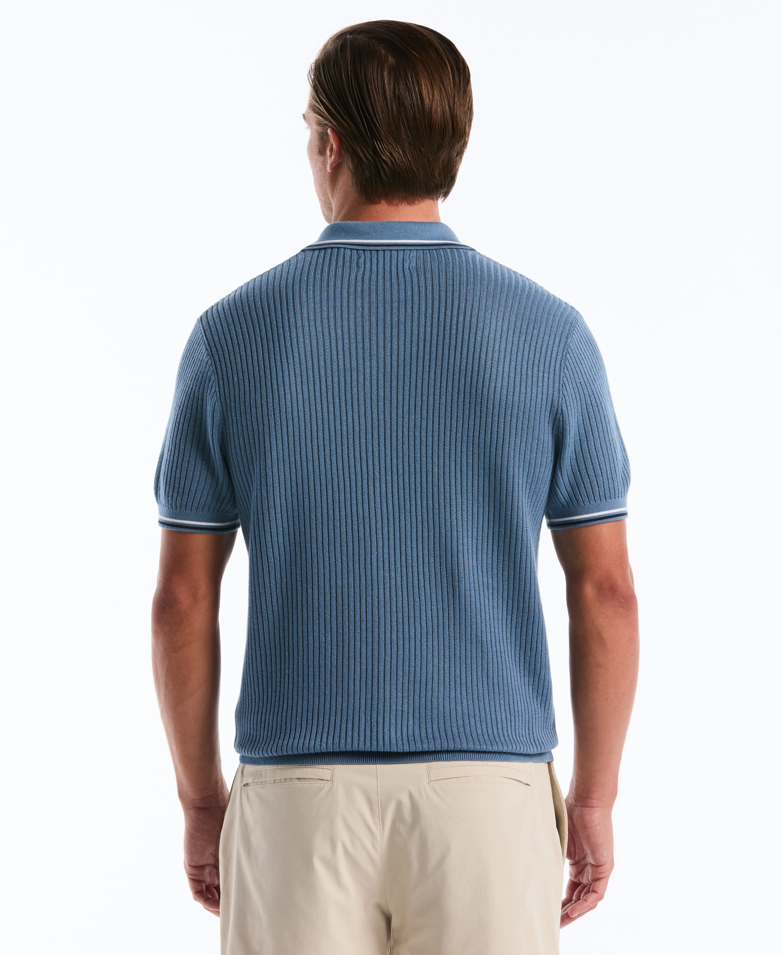 Cotton Ribbed Johnny Sweater Polo - Image 6