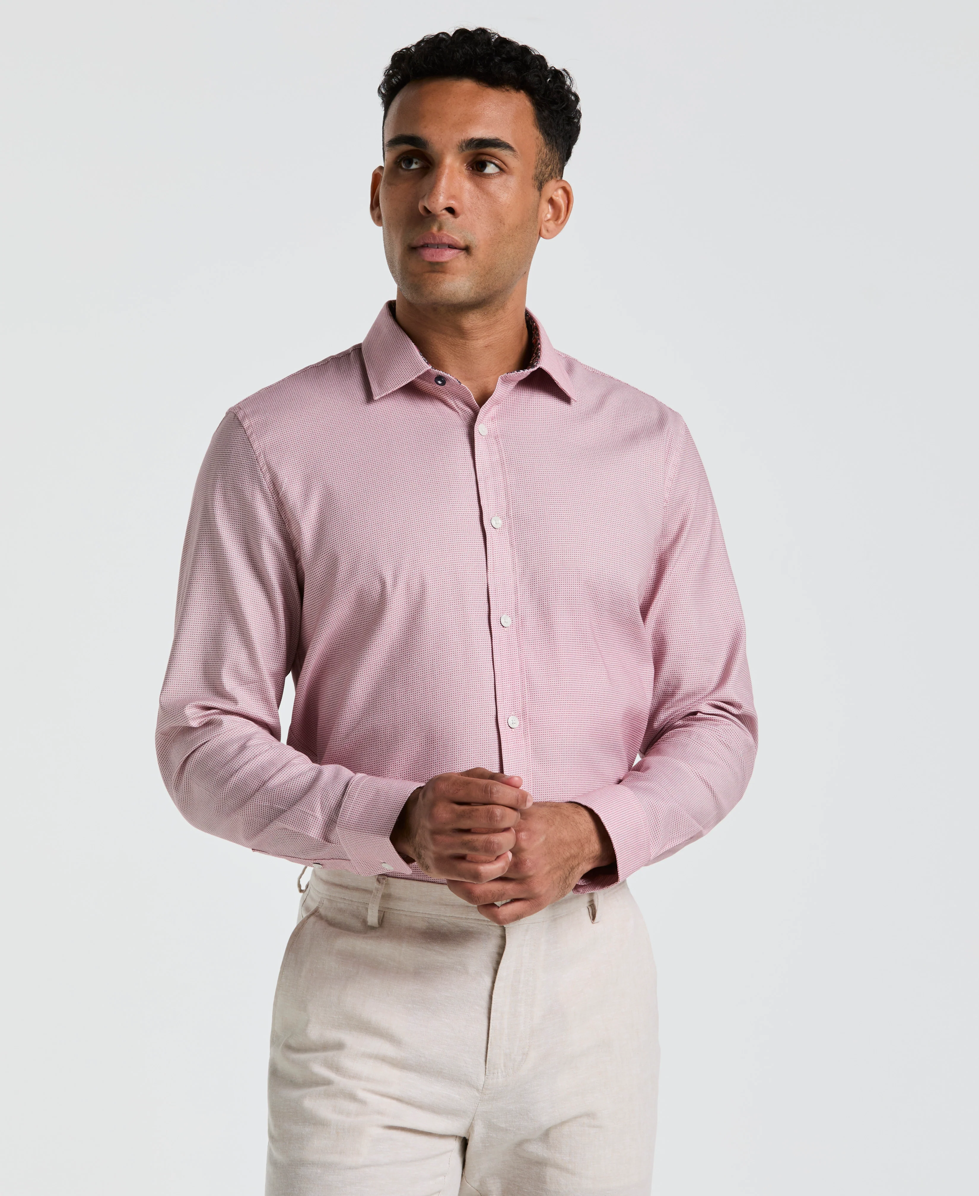 Royal Texture Print Dress Shirt - Image 5