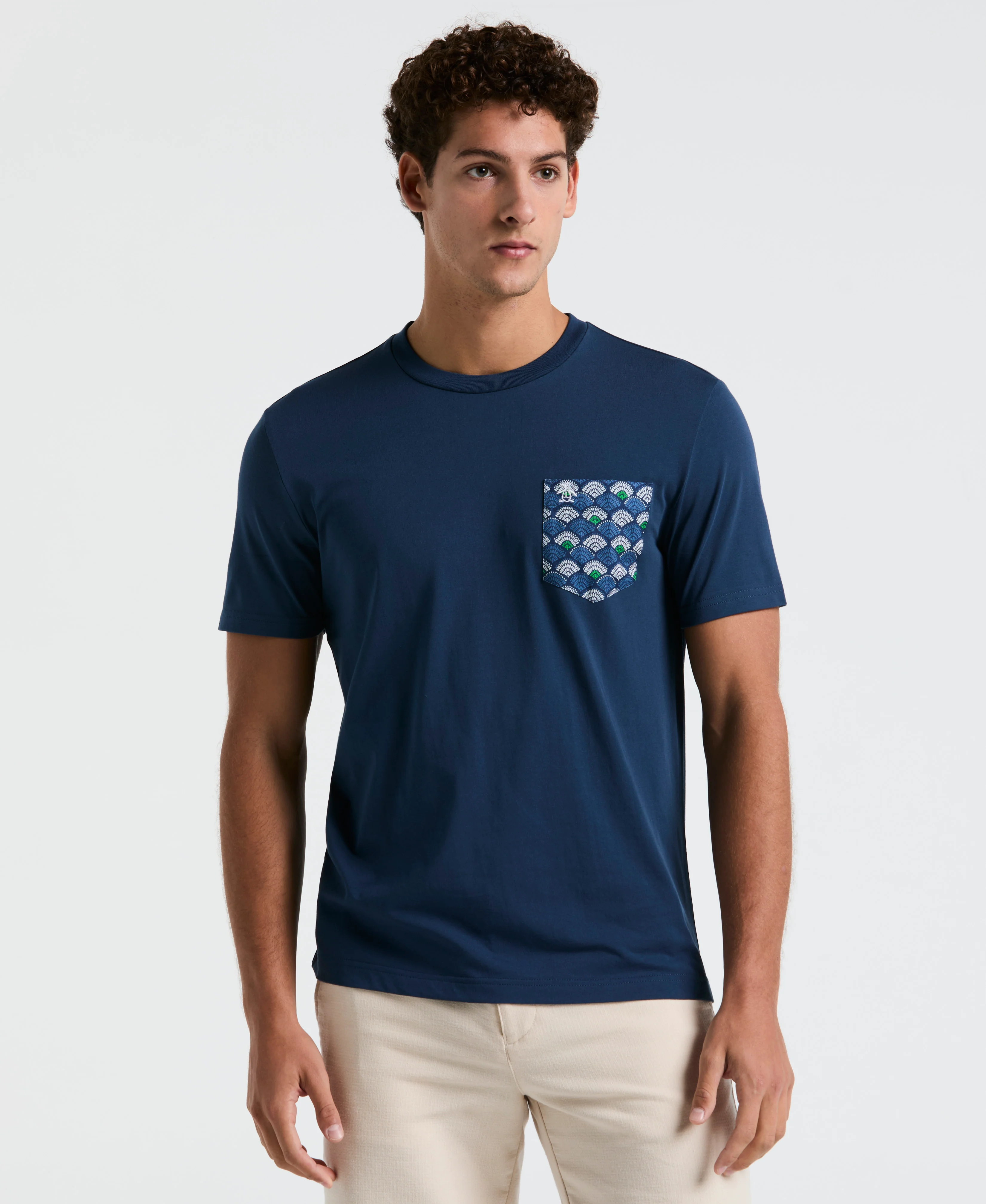 Multiscallop Woven Pocket Tee