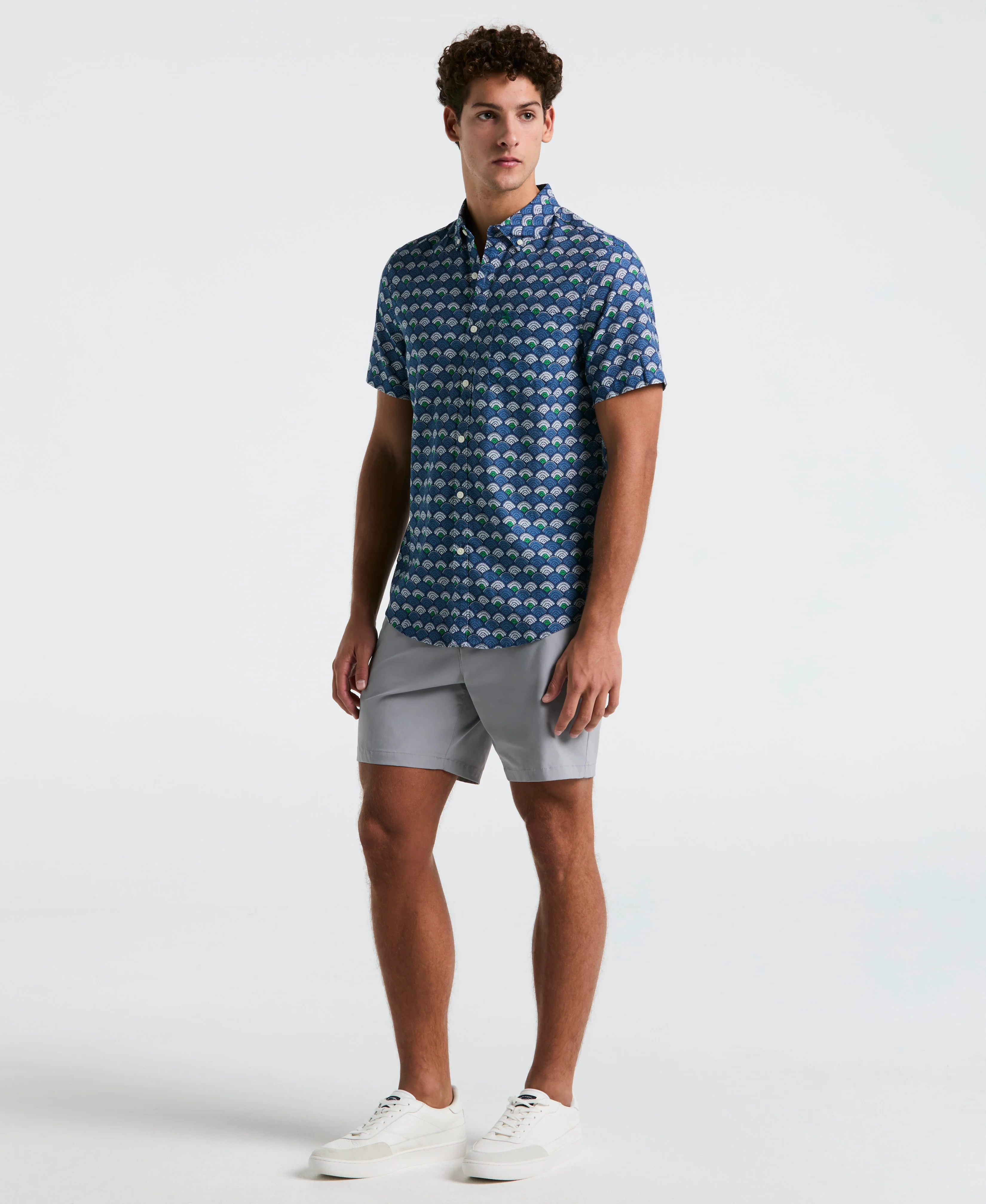 Linen Blend Multiscallop Shirt - Image 4