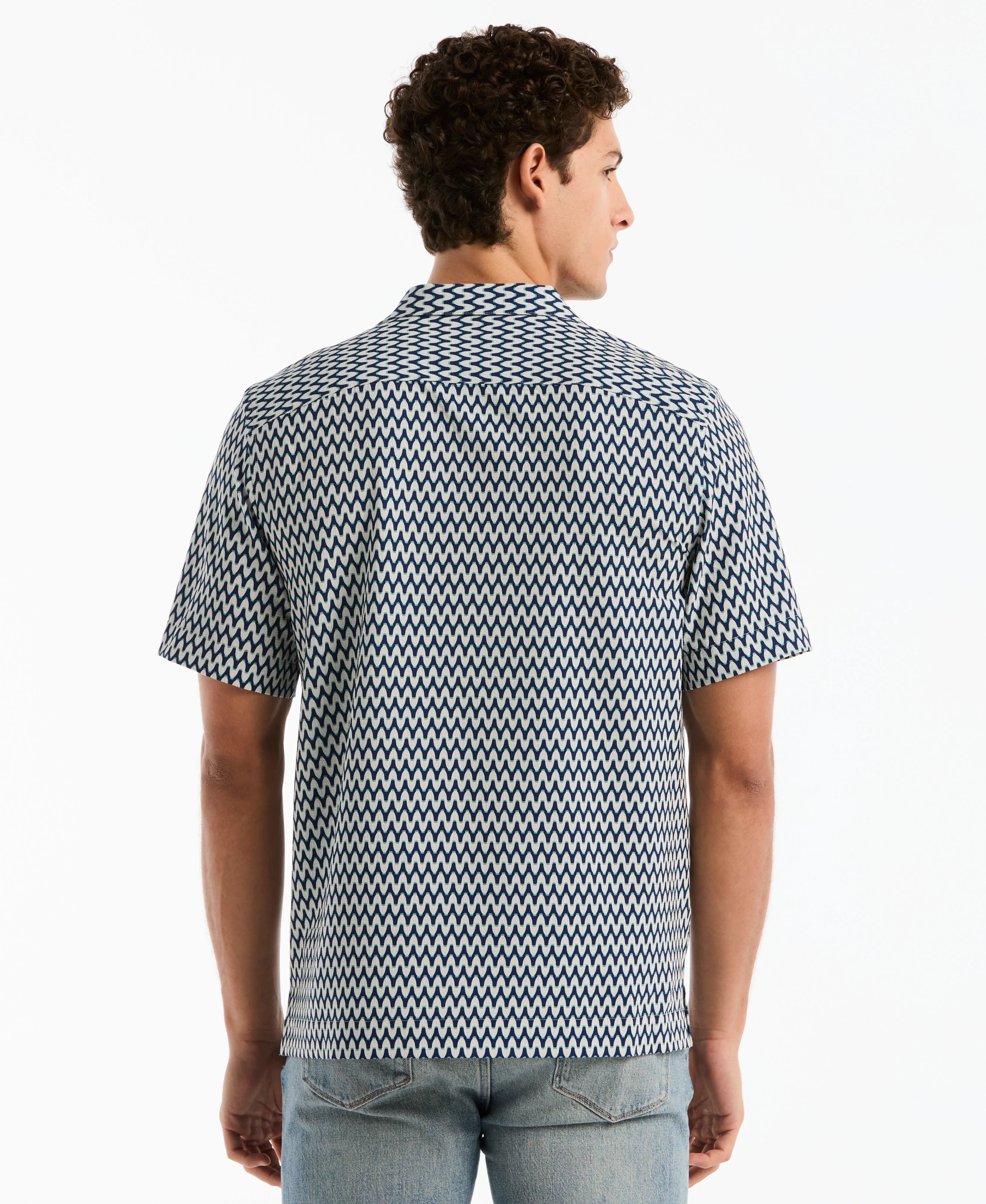 Seersucker All-Over Wavy Camp Shirt - Image 2