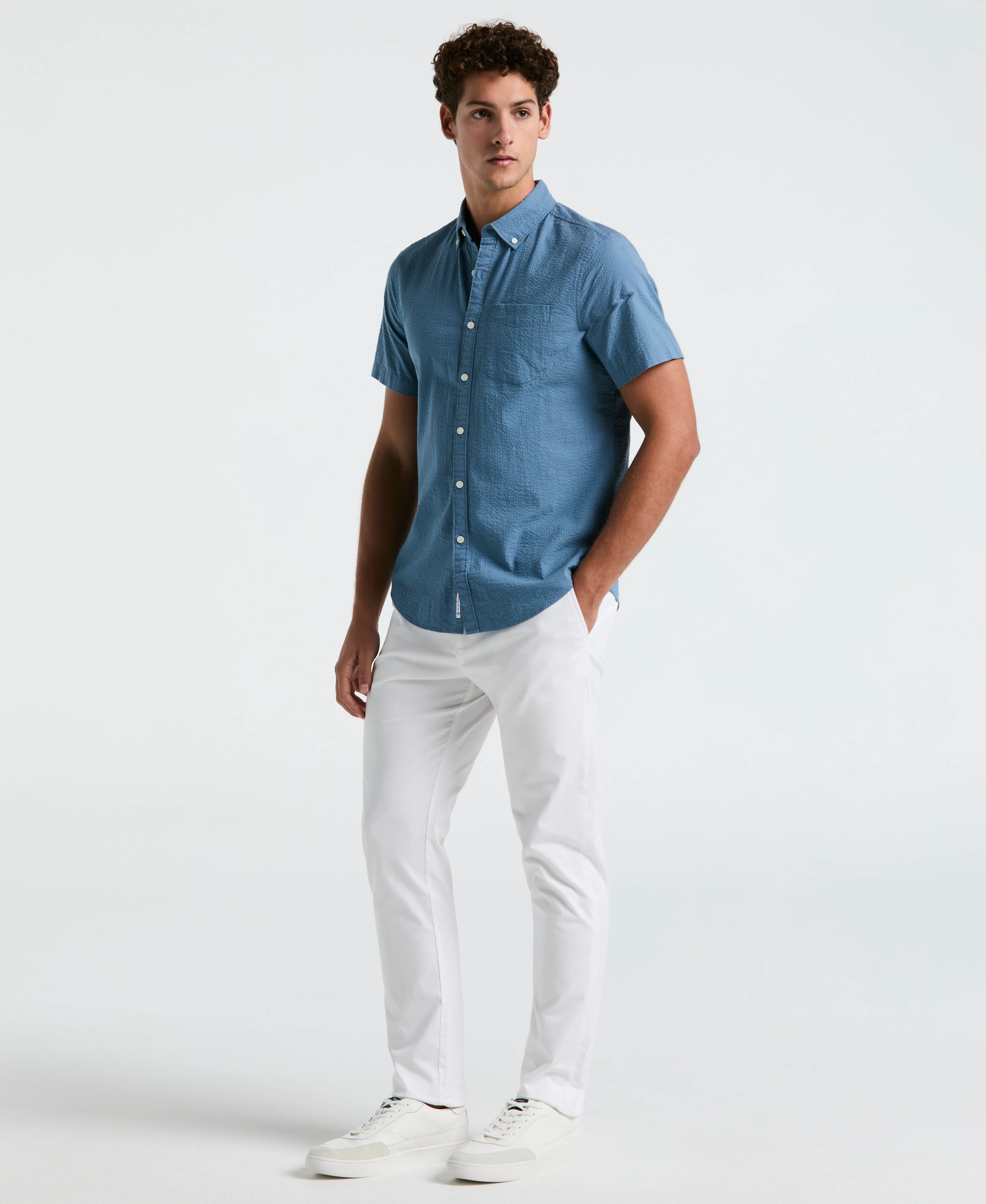 Seersucker Short Sleeve Shirt - Image 12