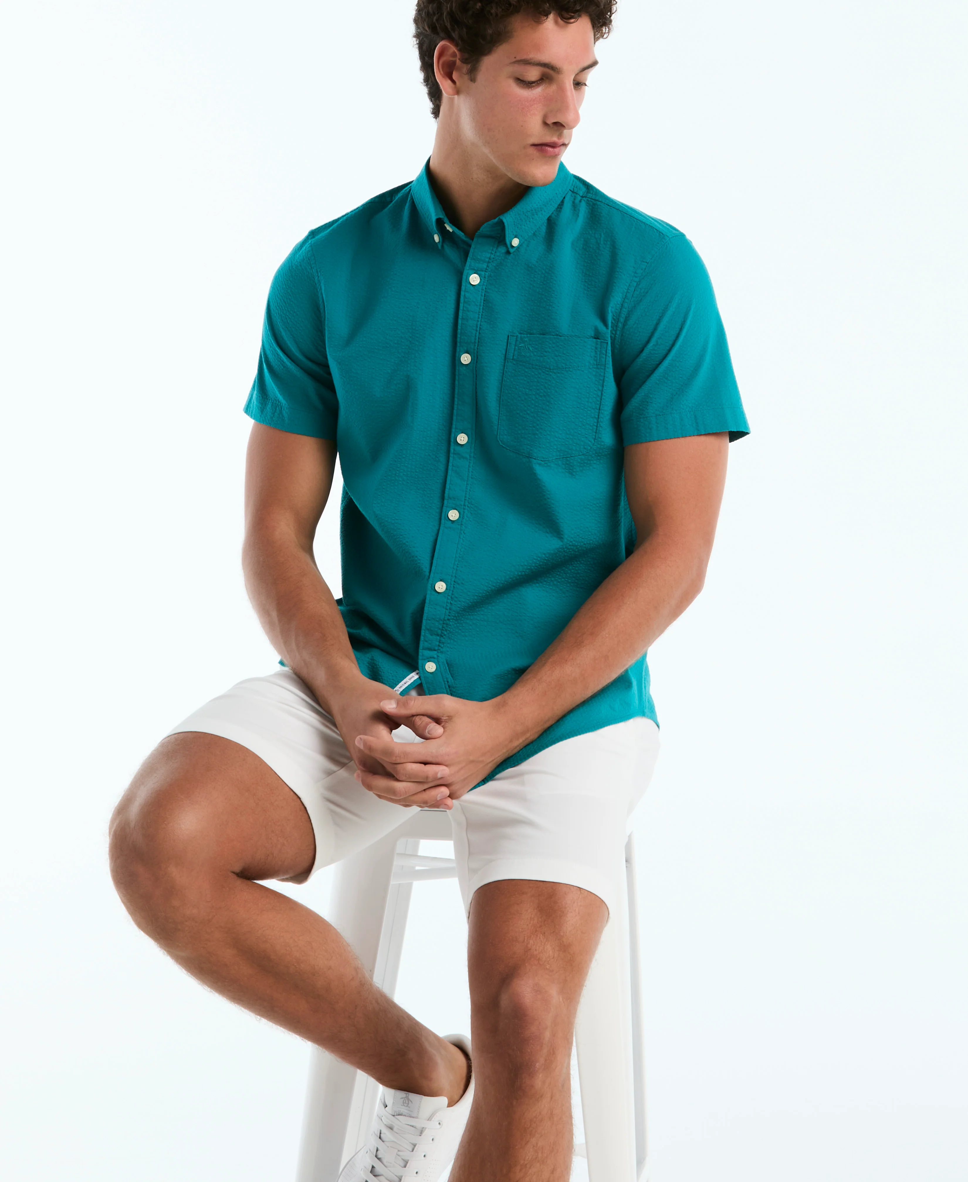 Seersucker Short Sleeve Shirt - Image 17