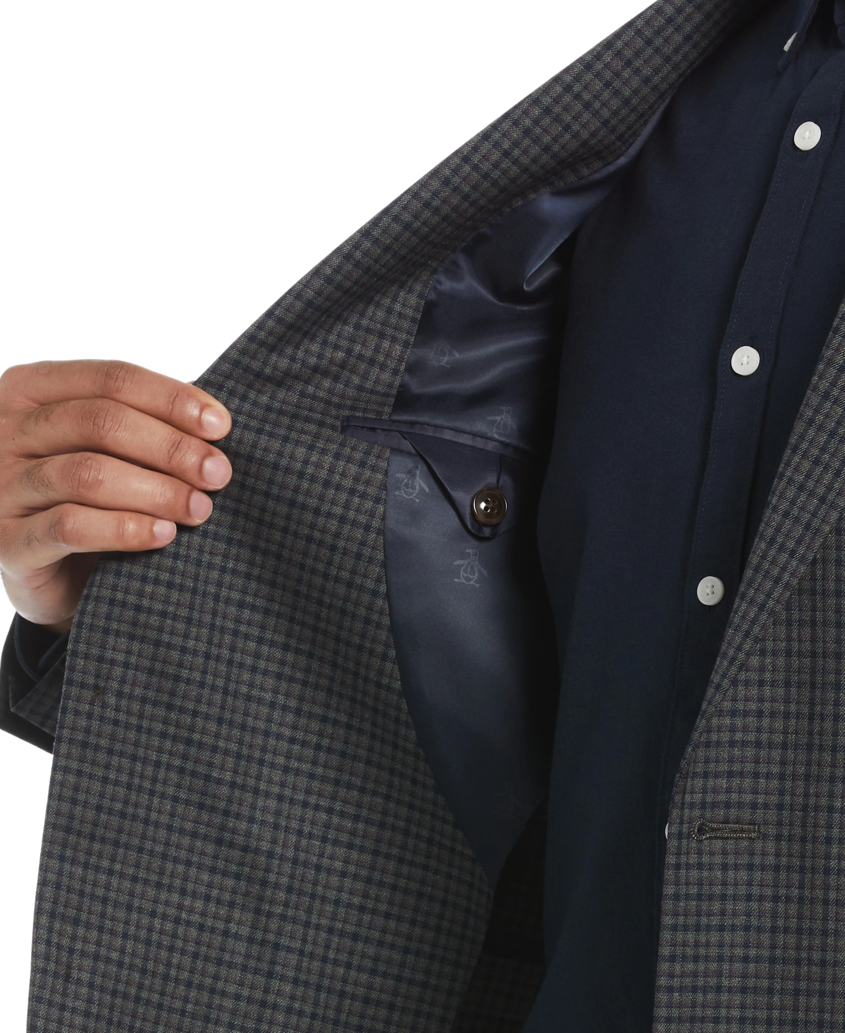 Slim Fit Mini Plaid Sport Coat - Image 3