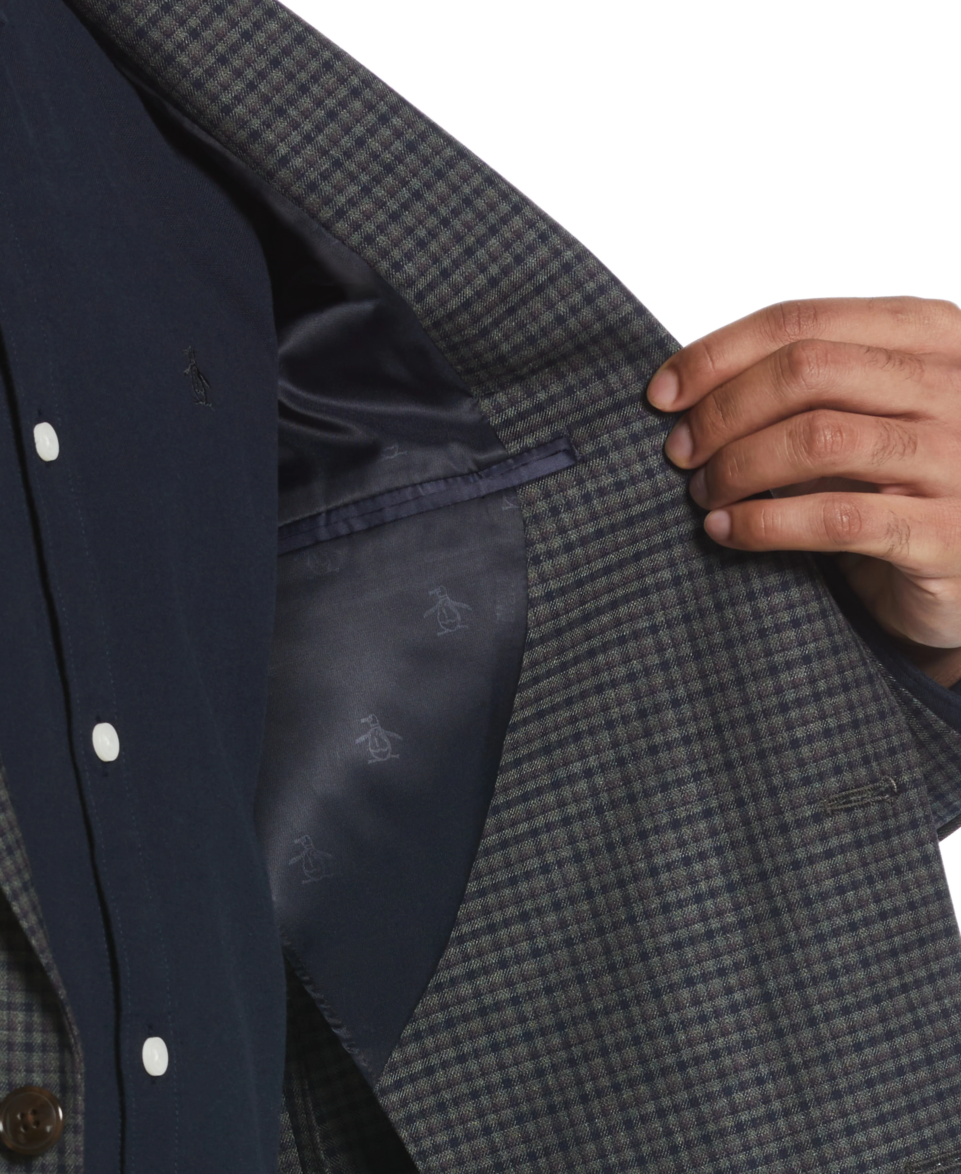 Slim Fit Mini Plaid Sport Coat - Image 4