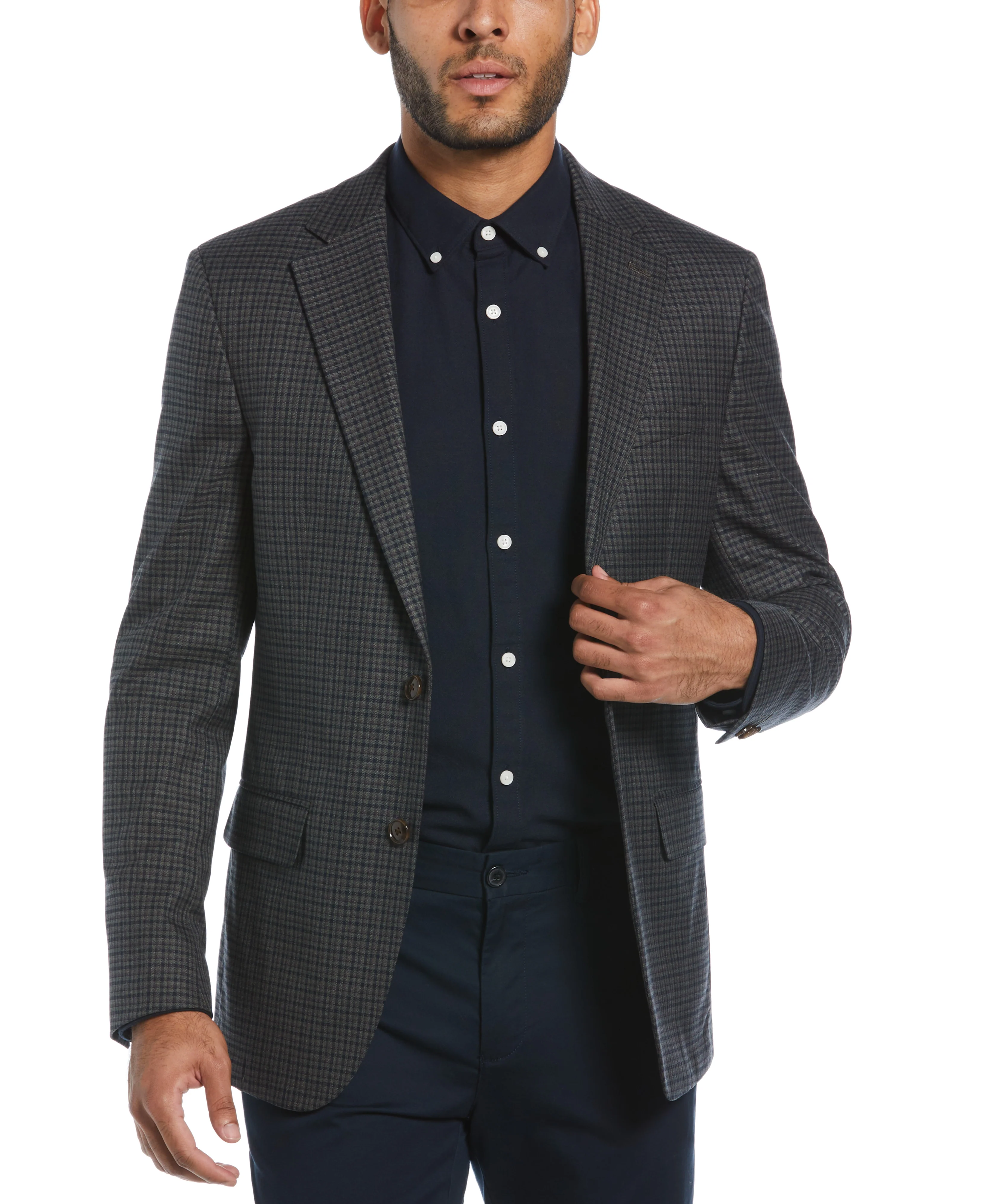 Slim Fit Mini Plaid Sport Coat - Image 5
