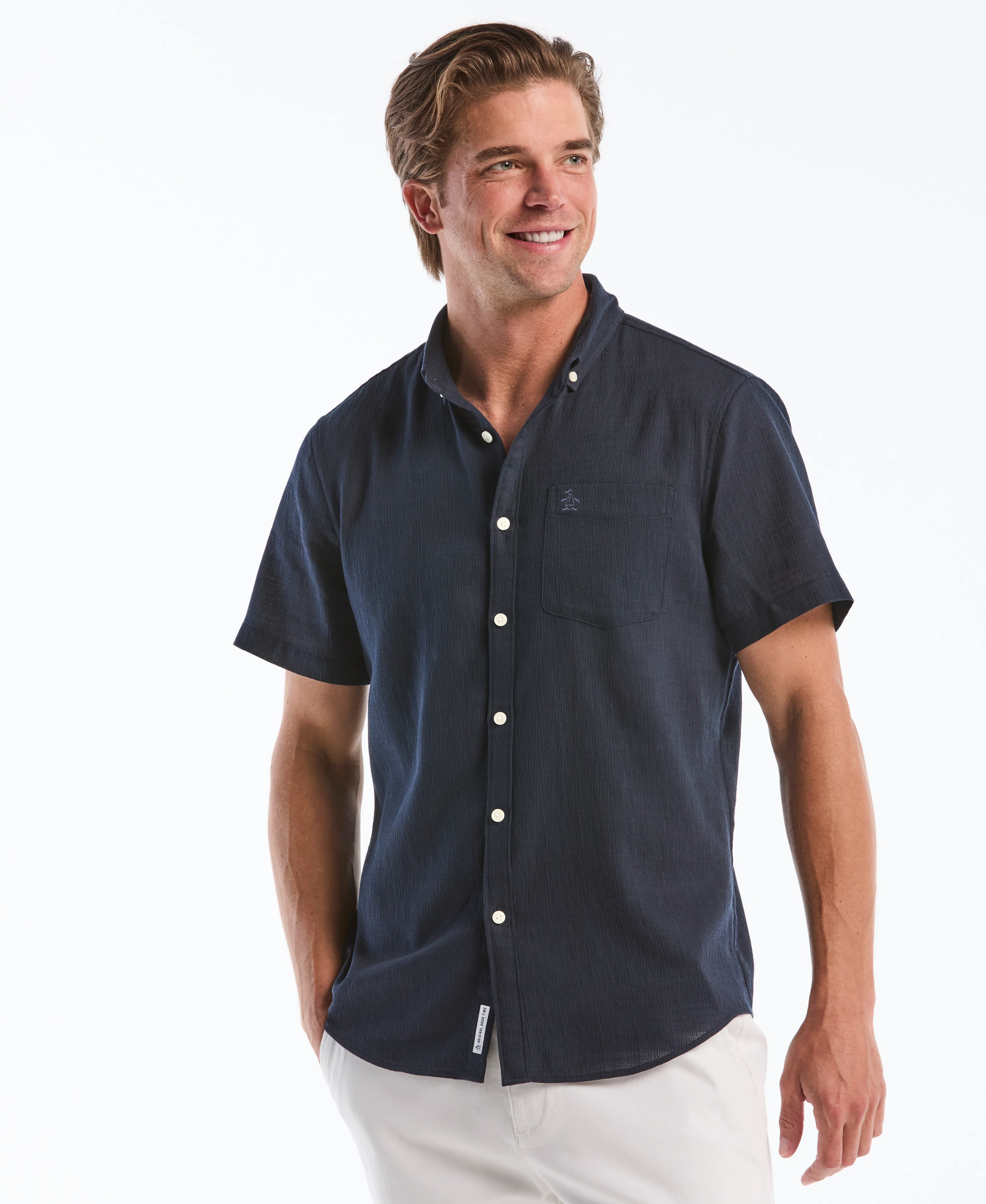 Slub Dobby Button-Up Shirt - Image 5