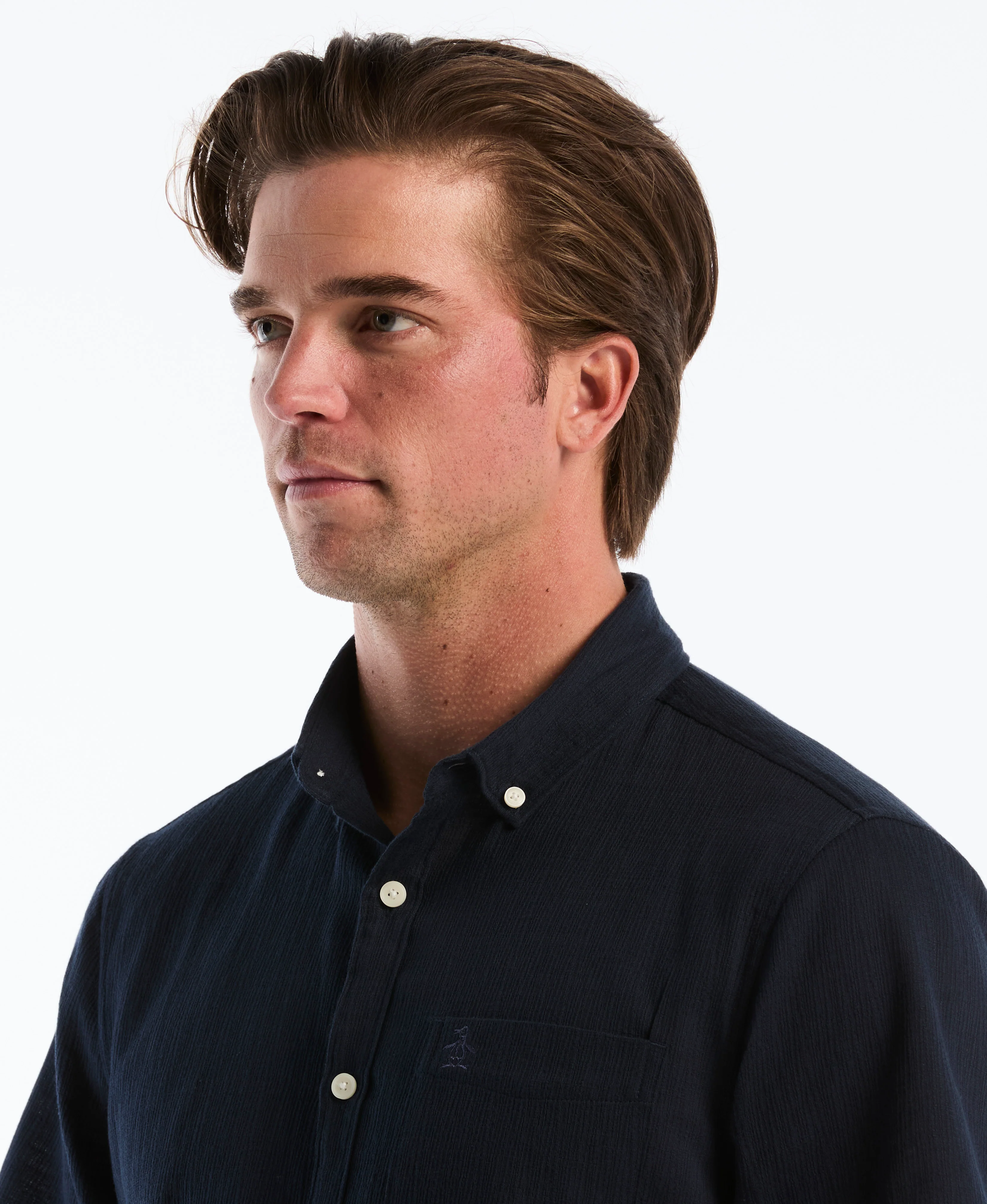 Slub Dobby Button-Up Shirt - Image 7