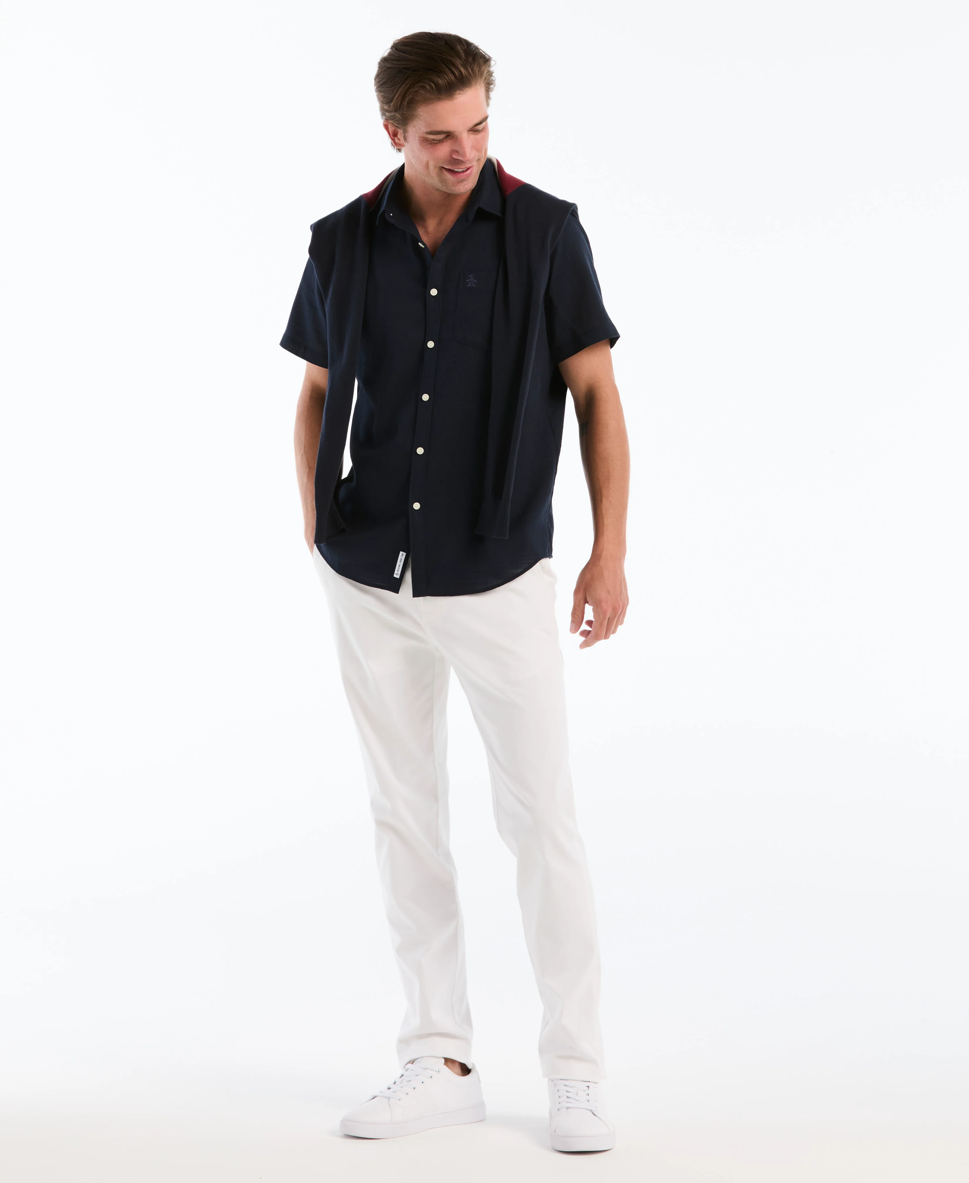 Slub Dobby Button-Up Shirt - Image 8