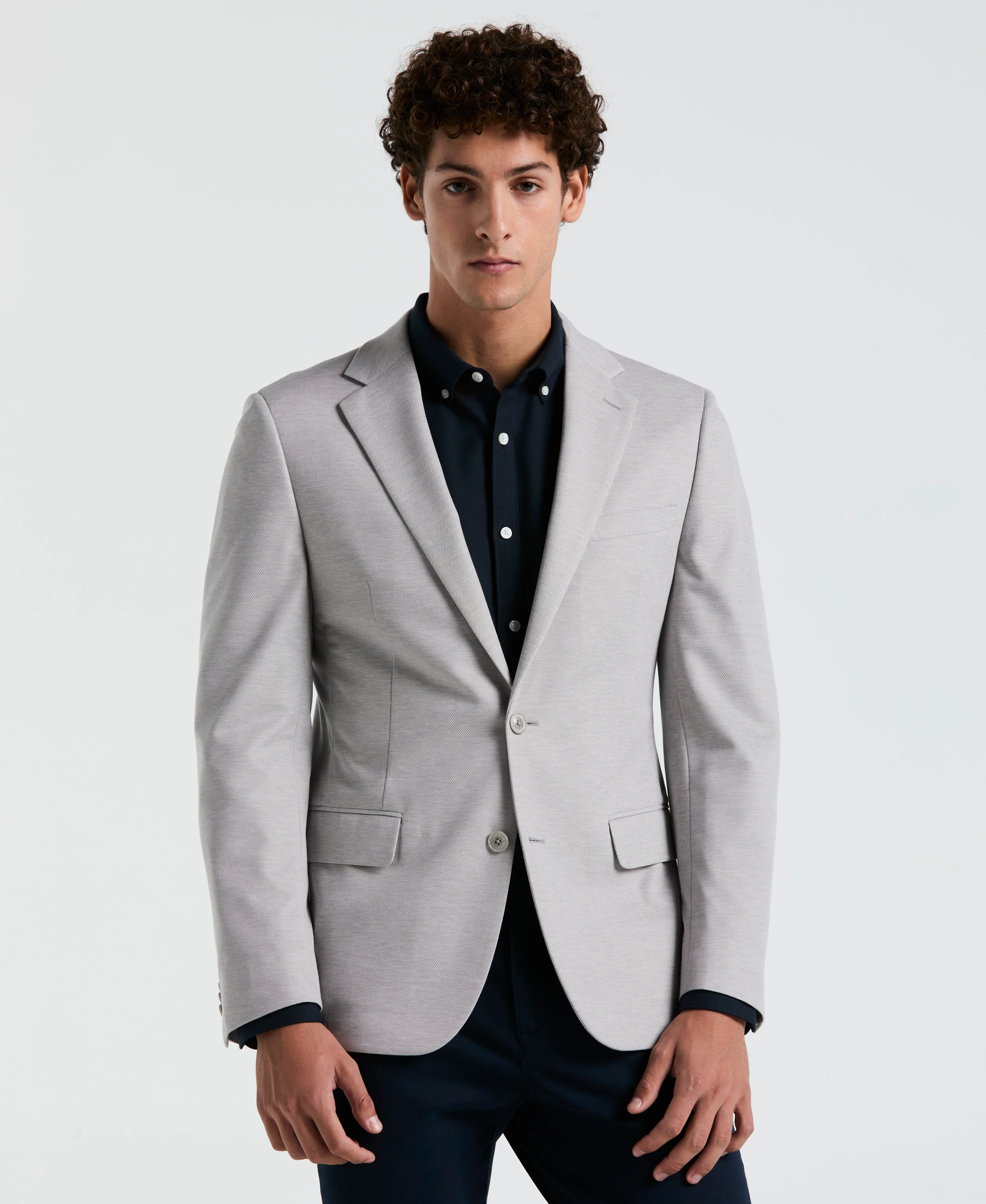 Solid Light Gray Sport Coat