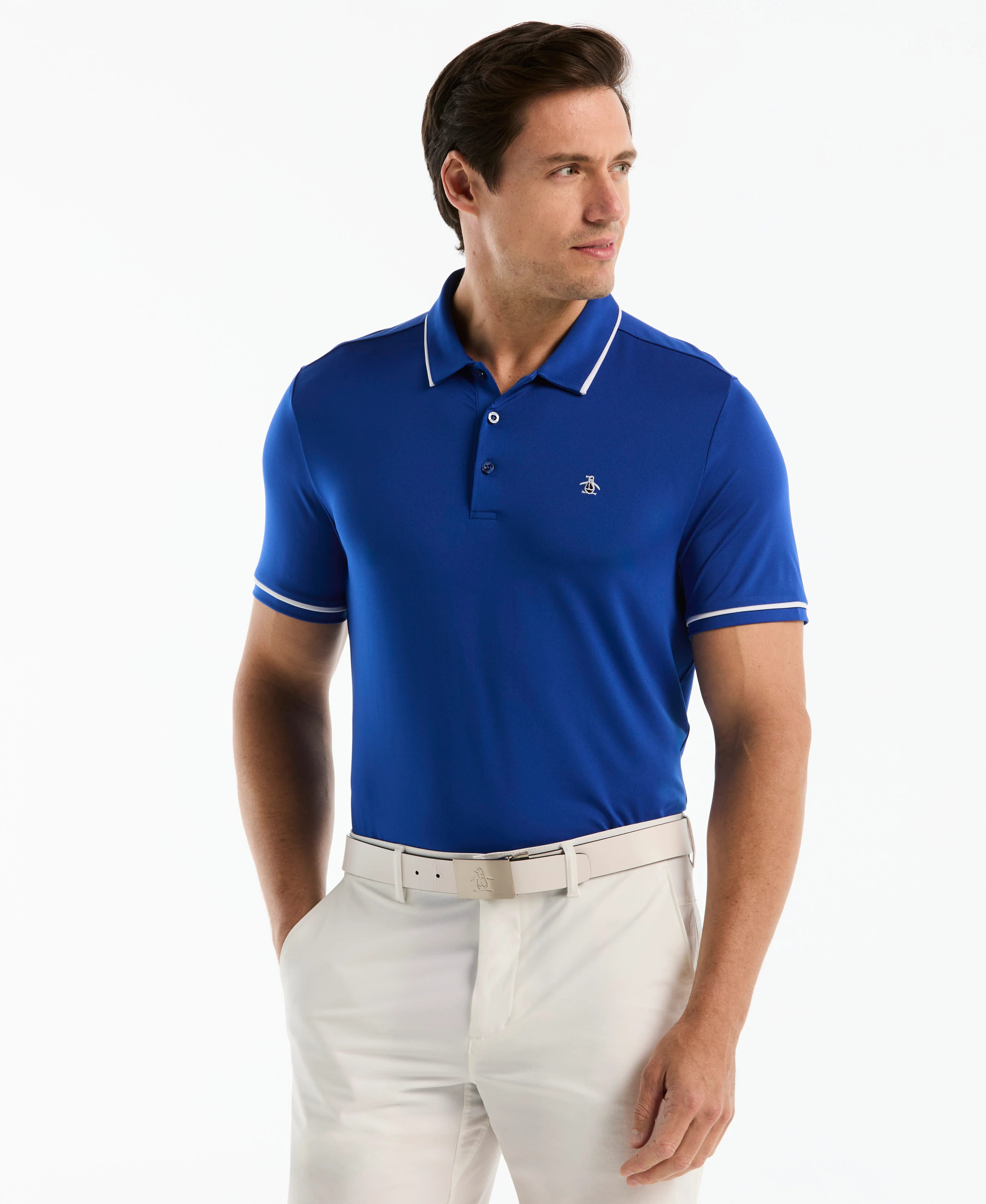Contrast Tipping Solid Golf Polo - Image 17