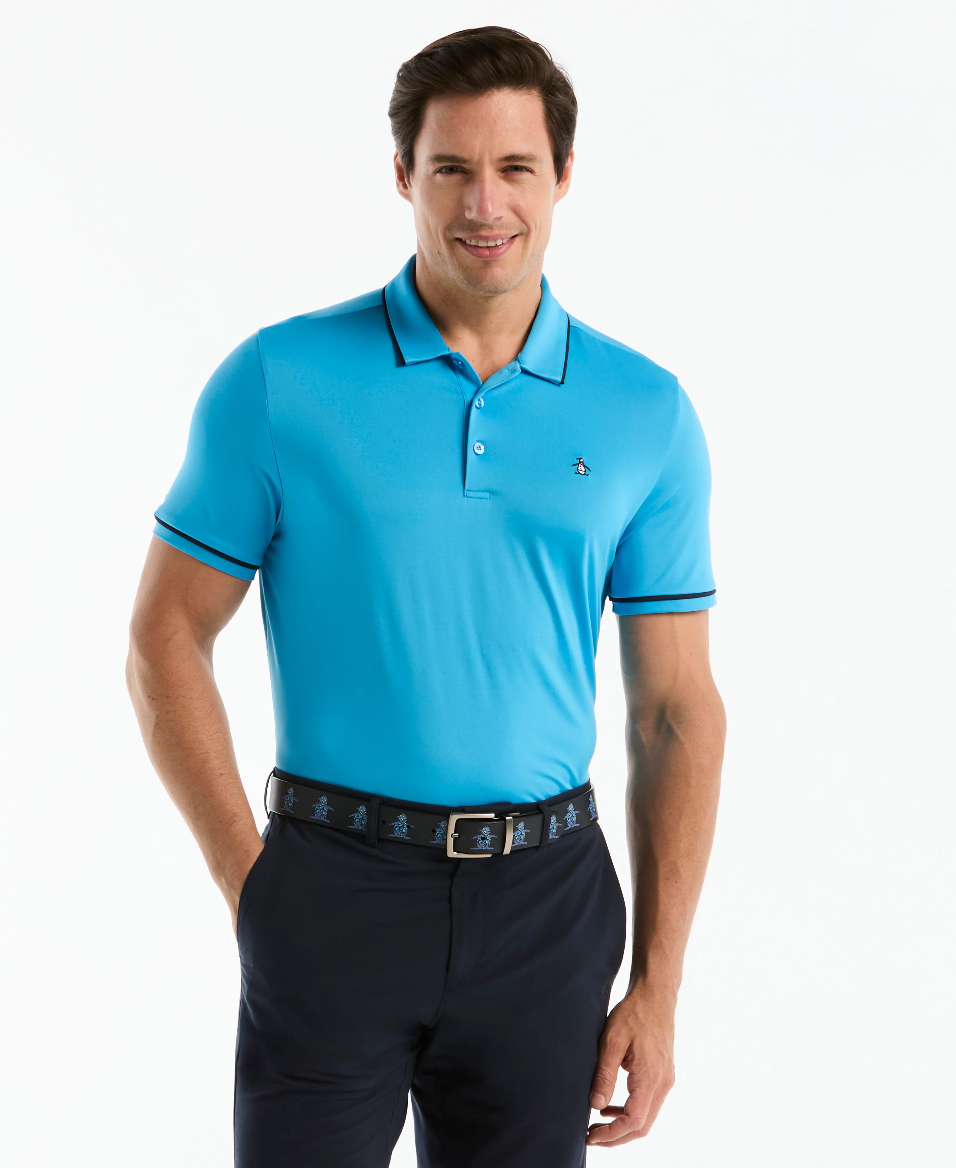 Contrast Tipping Solid Golf Polo - Image 21