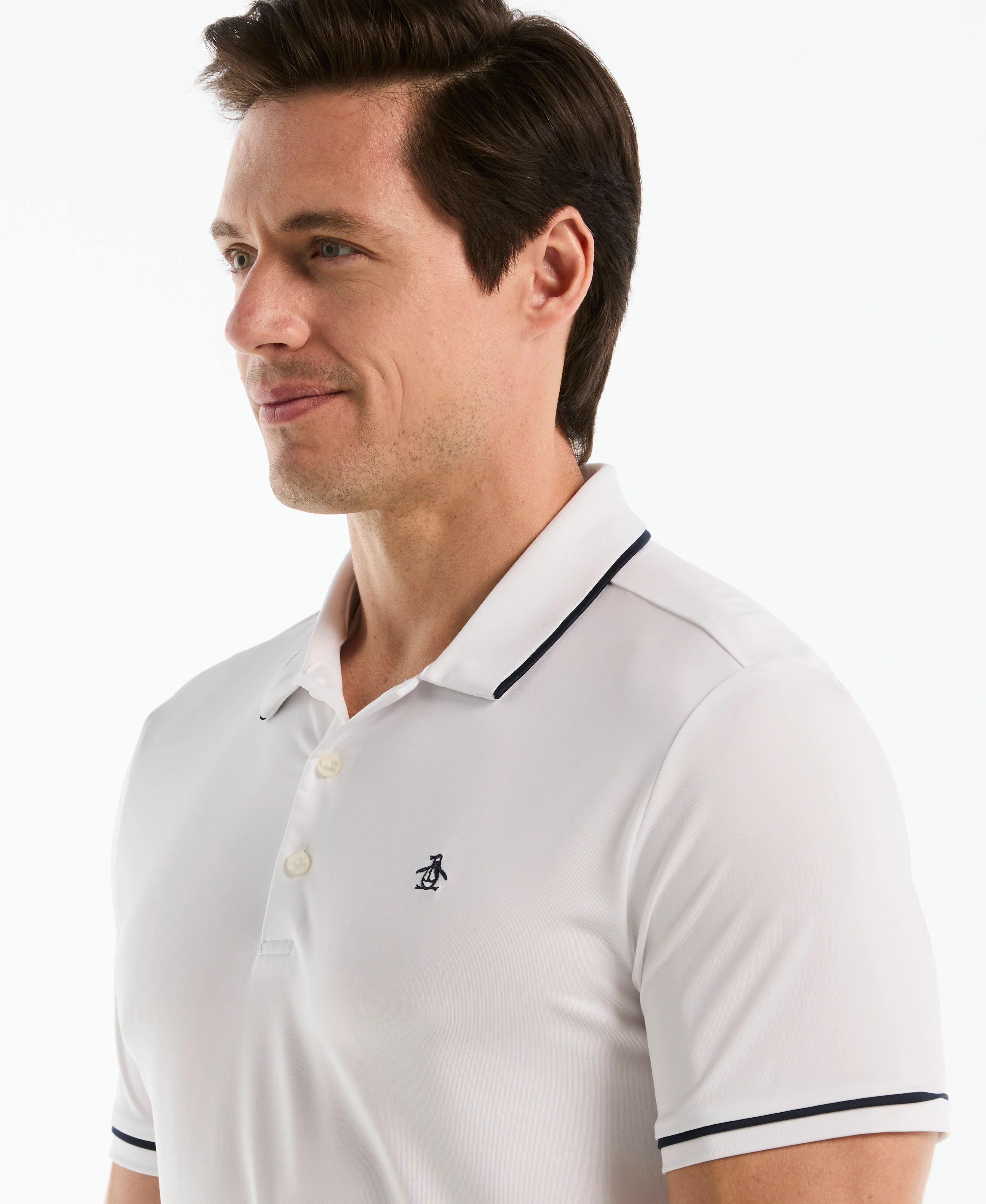 Contrast Tipping Solid Golf Polo - Image 3