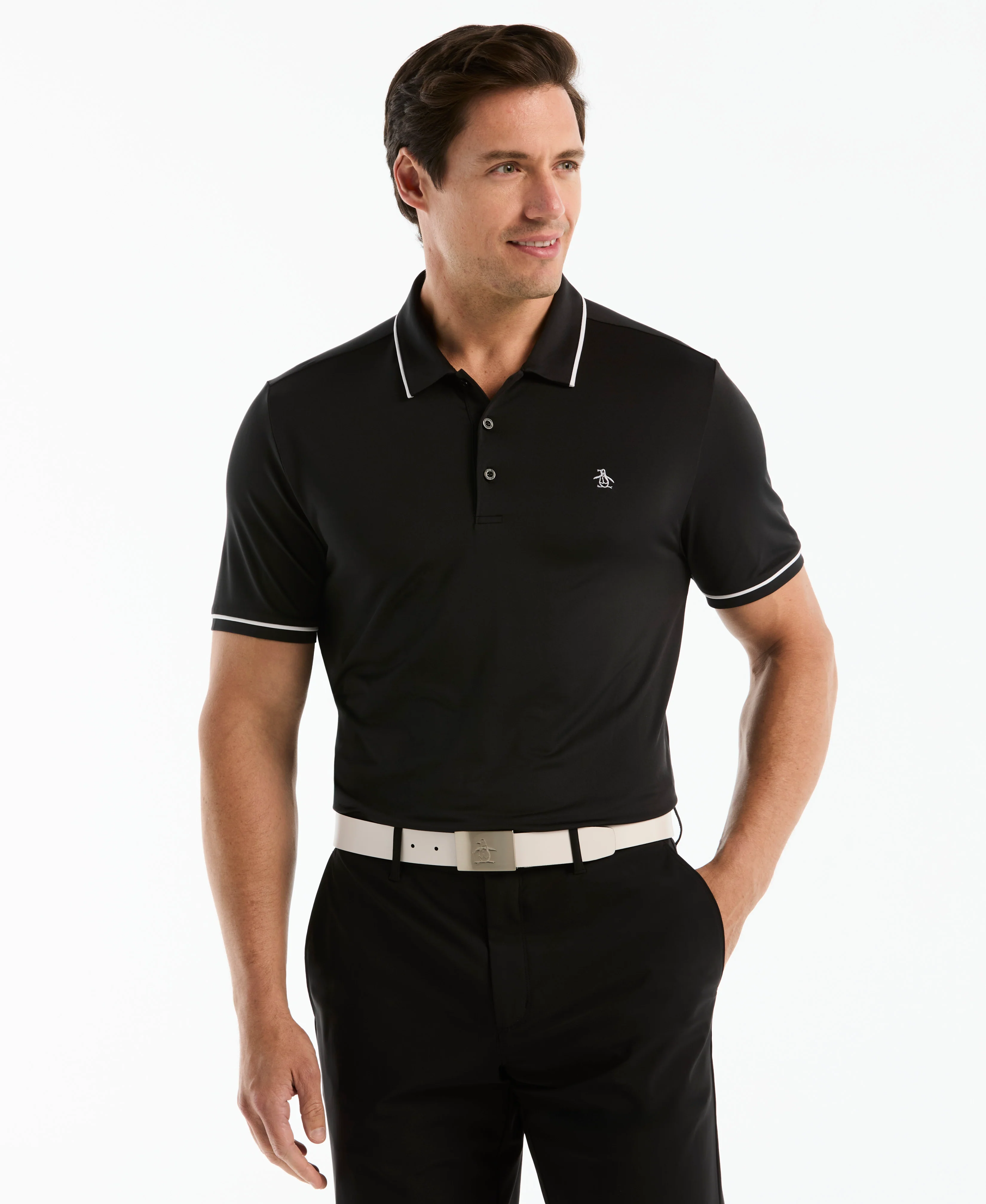 Contrast Tipping Solid Golf Polo - Image 5