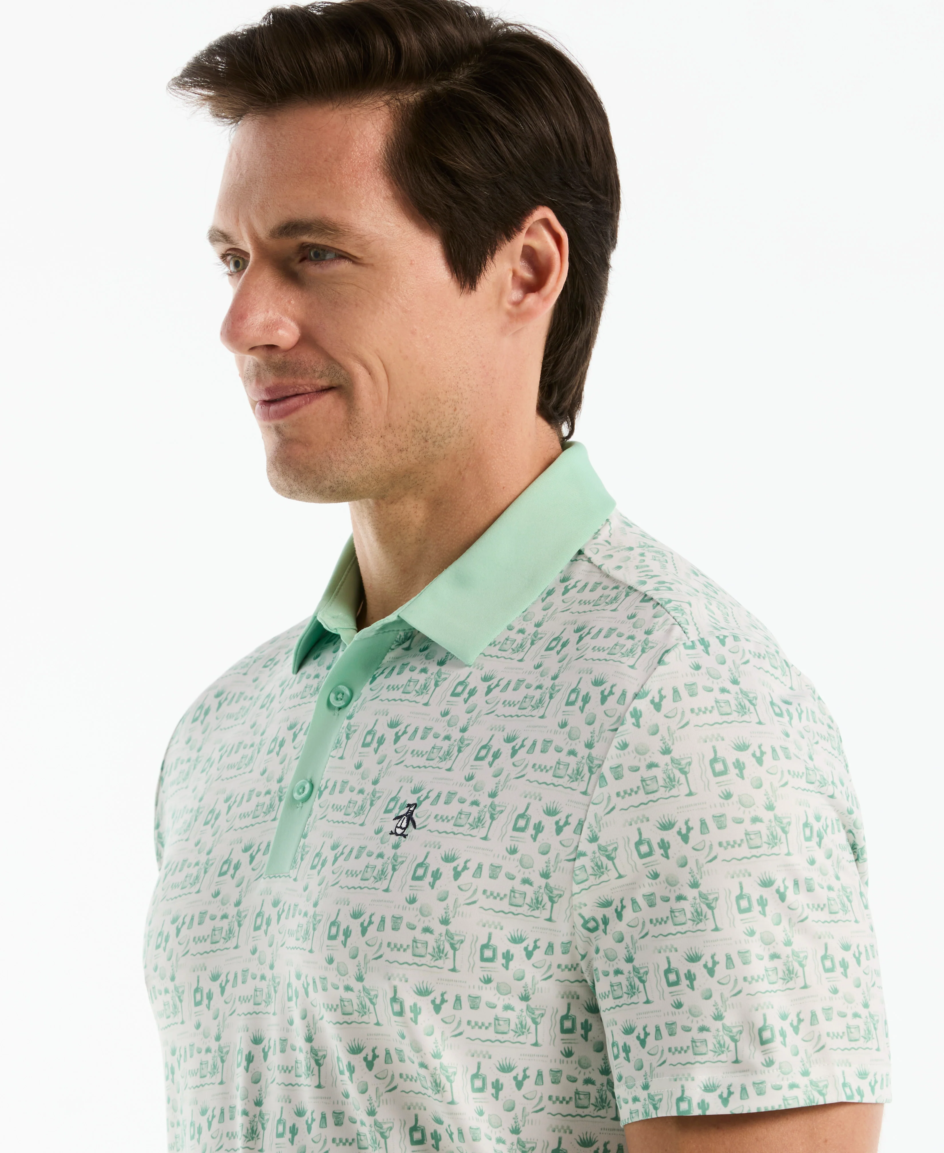 Spicy Margarita Contrast Golf Polo - Image 4