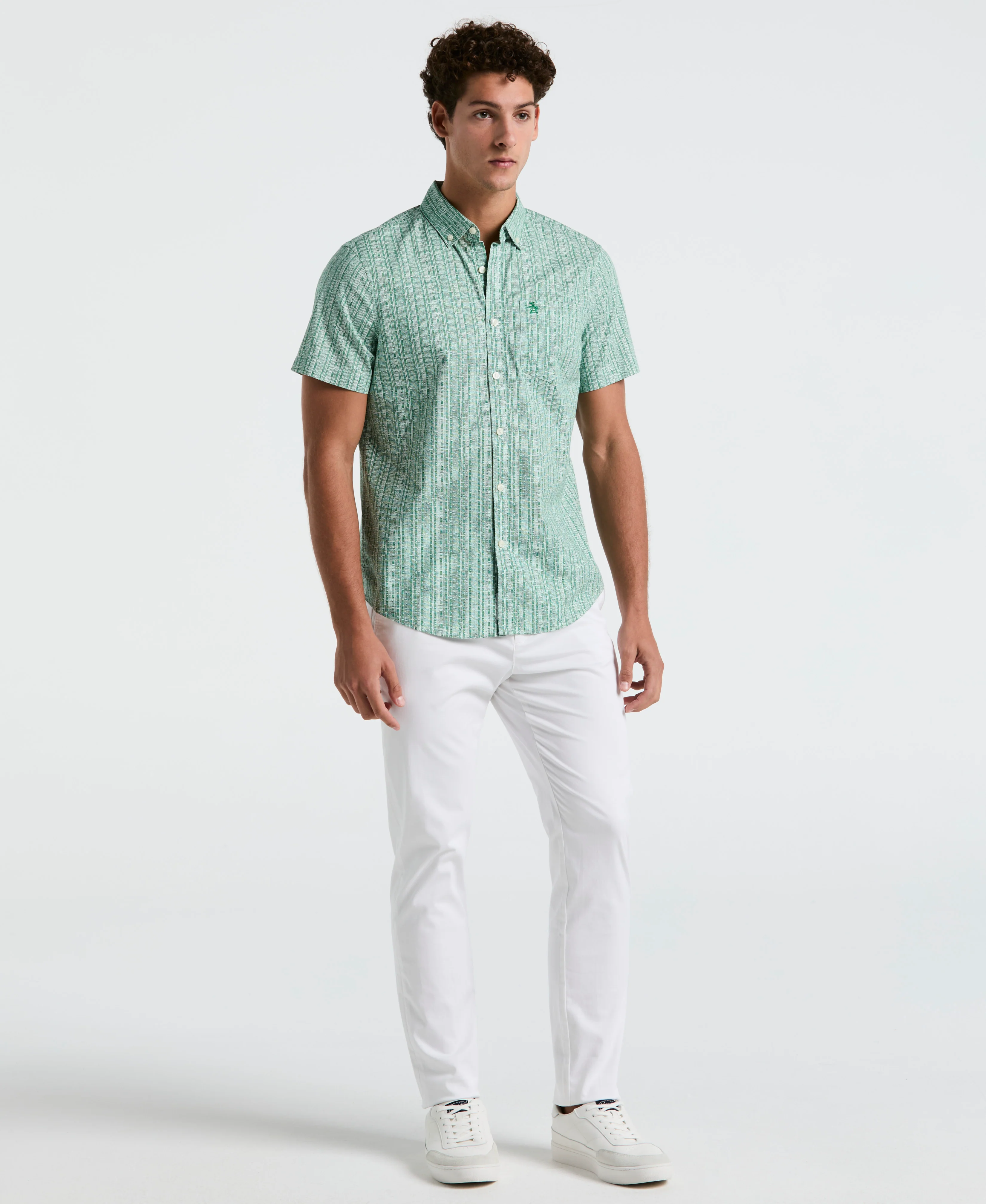 Cotton Poplin Texture Shirt - Image 8