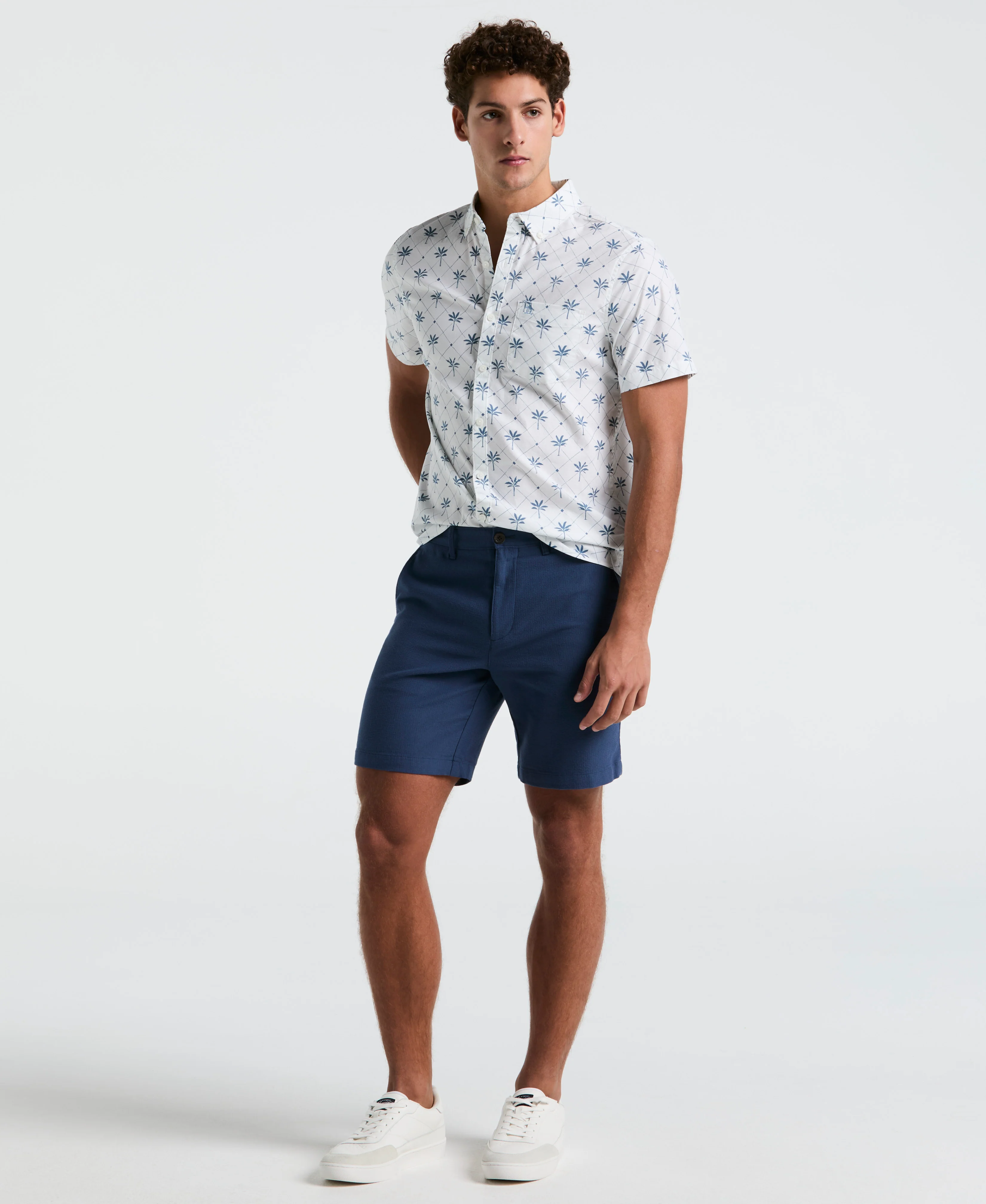 Cotton Poplin Palm Tile Shirt - Image 4